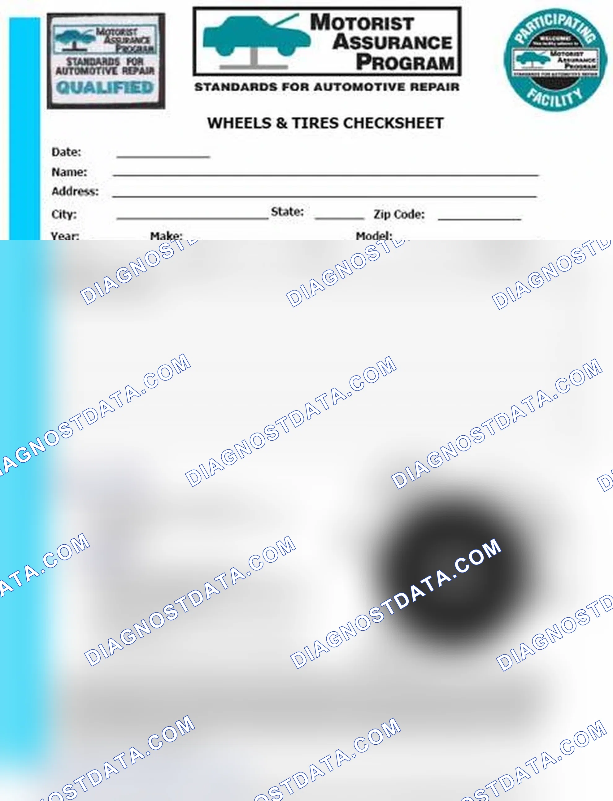 Scheme 34: Wheels & Tires Checksheet (1 Of 2)