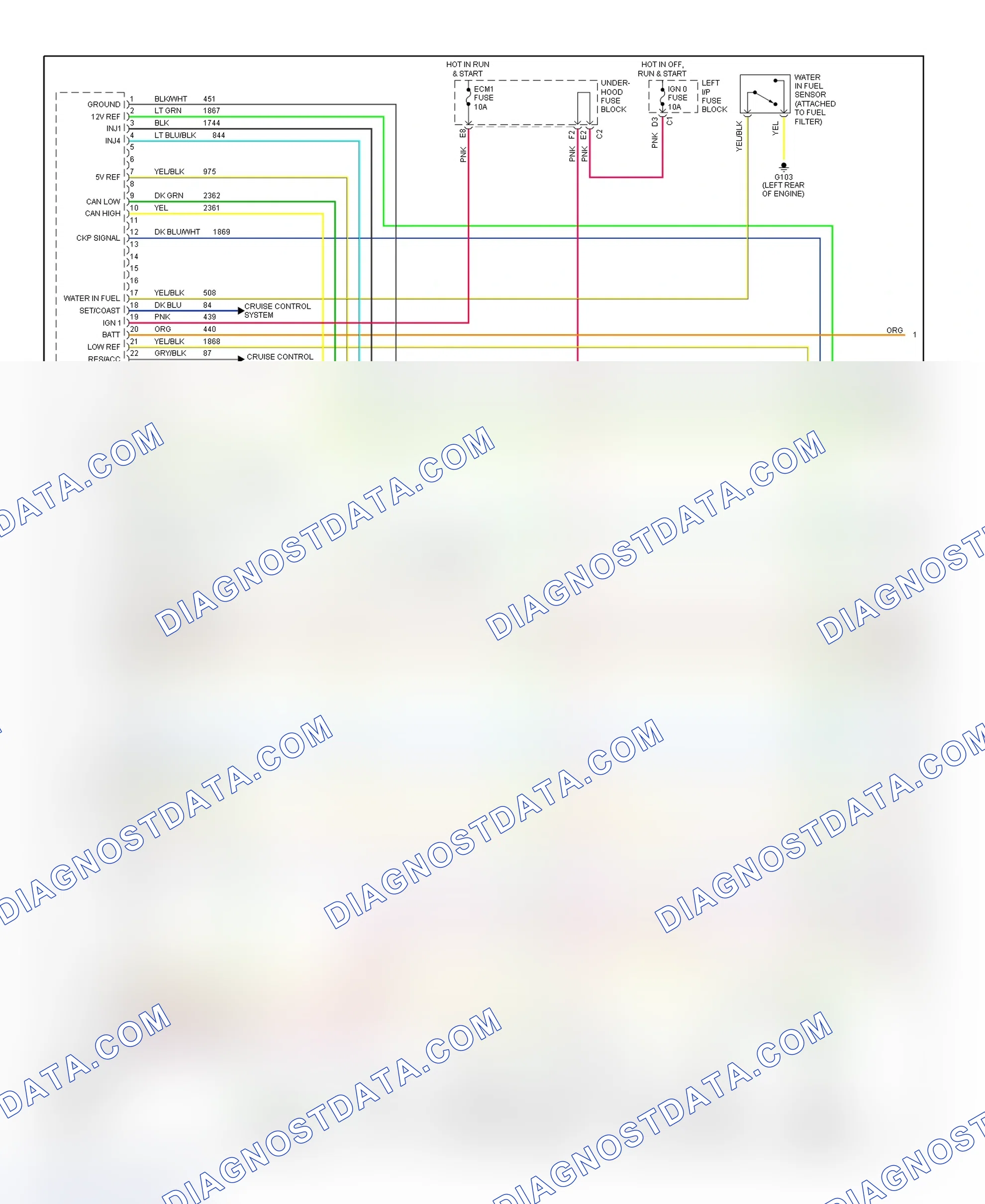 Scheme 60: PCM Wiring Diagram (Sierra & Silverado - 6.6L - Except California - 1 Of 4)
