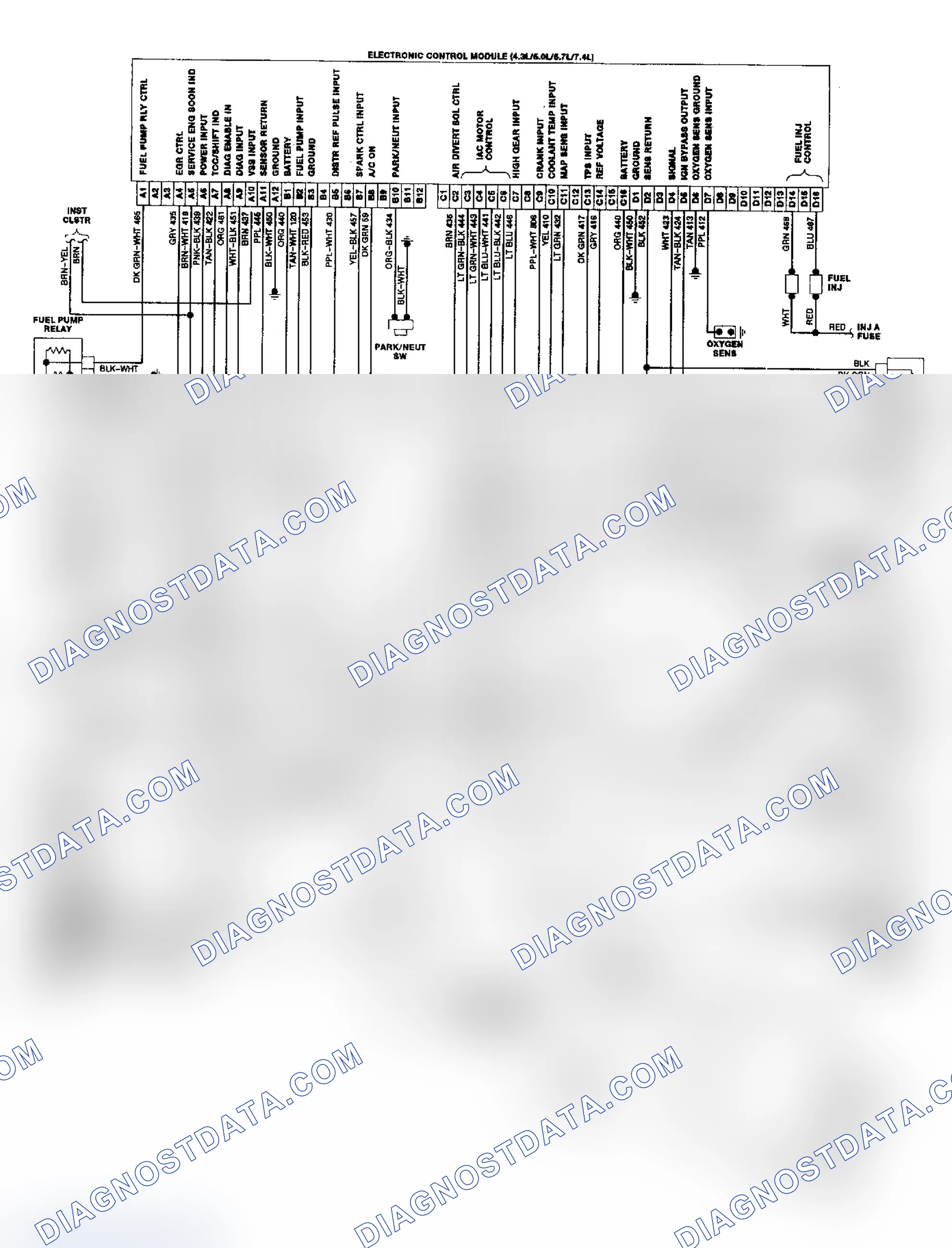 Scheme 17: "C" & "K" Series 4.3L, 5.0L, 5.7L & 7.4L TBI/CCC Wiring Diagram