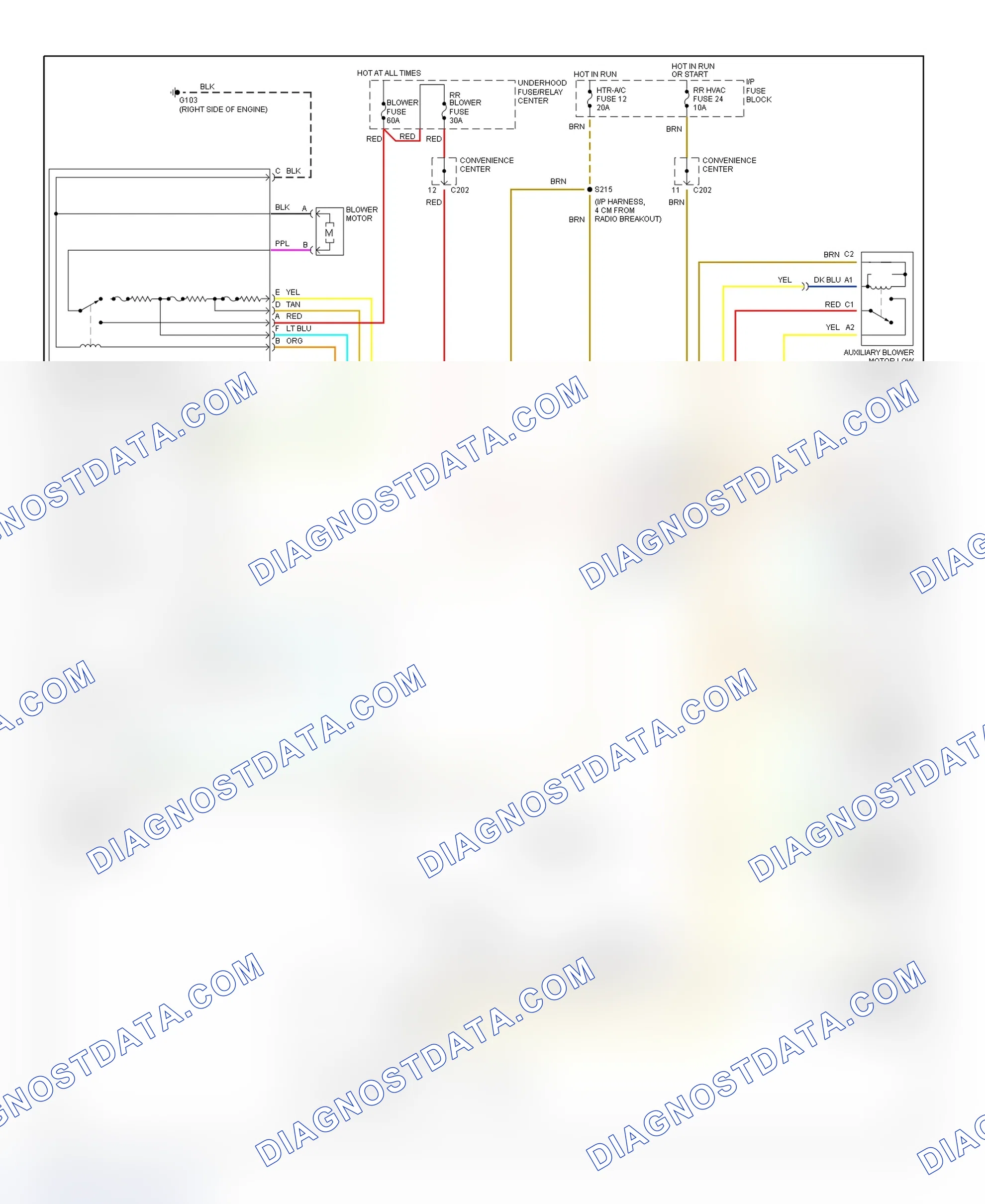 Fig. 24: Heater System Wiring Diagram ("G" Vans, Express & Savana)
