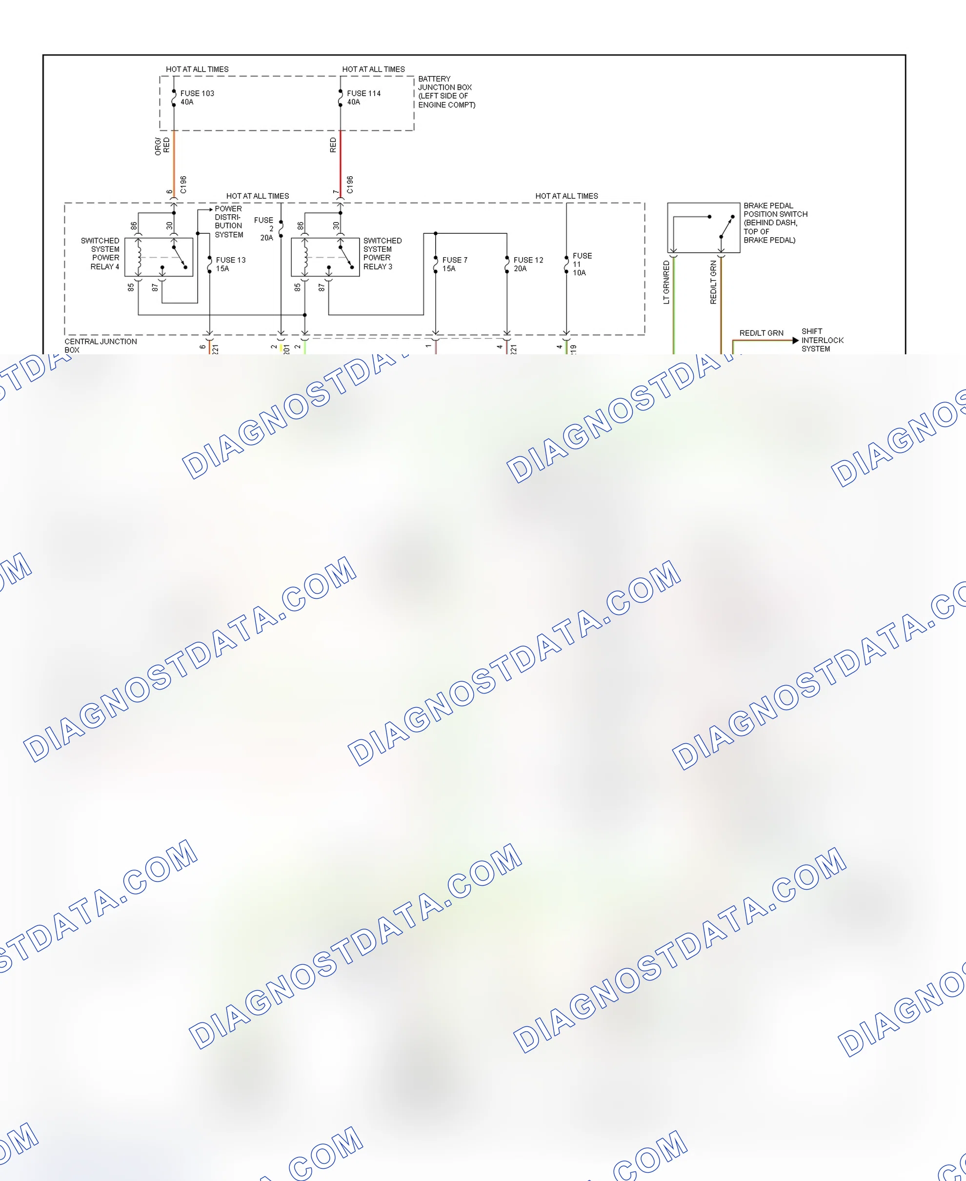 Scheme 53: Exterior Lights & Trailer Connector Wiring Diagram (Windstar - 2 Of 2)