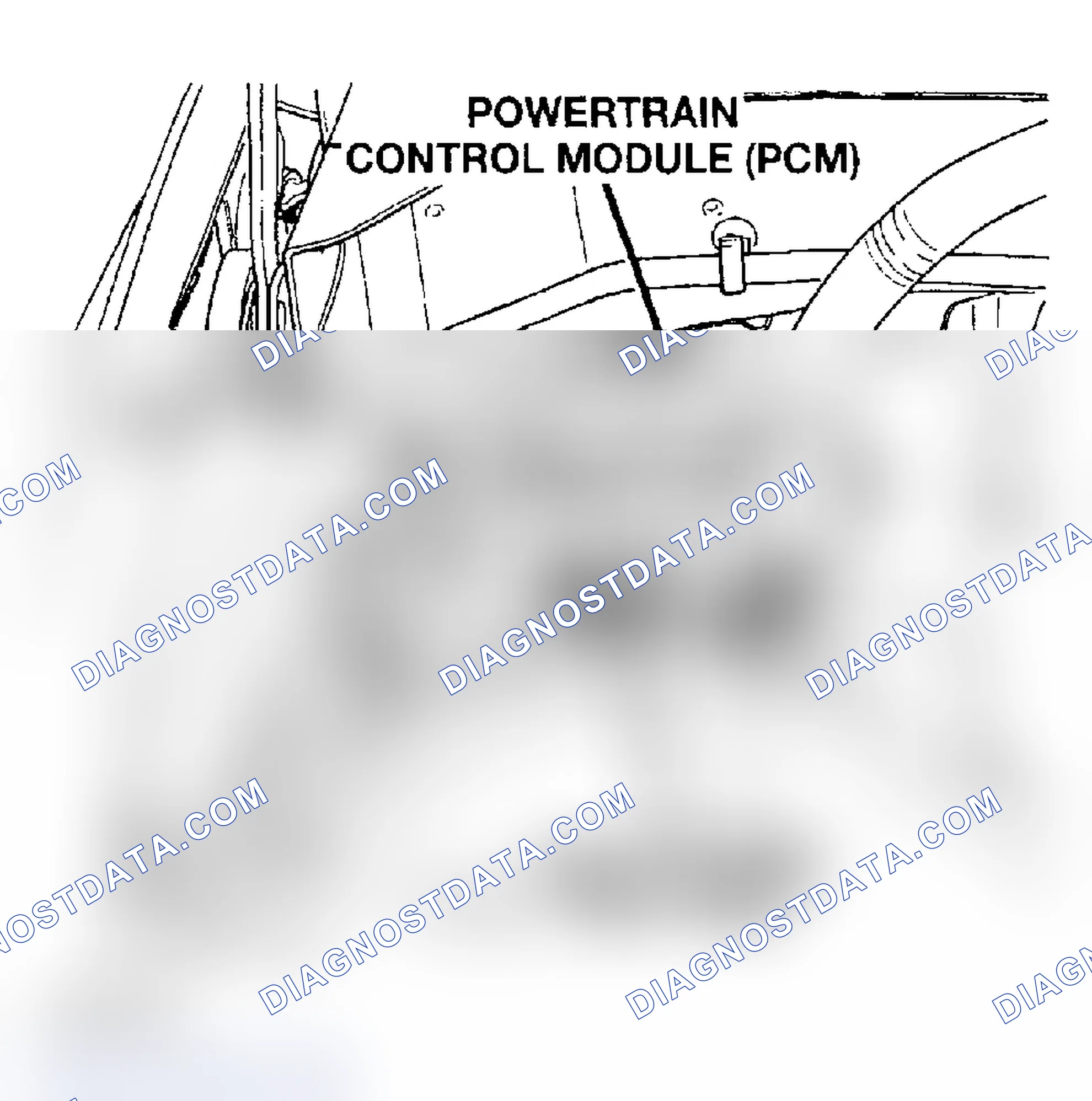 Scheme 302: POWERTRAIN CONTROL MODULE LOCATION