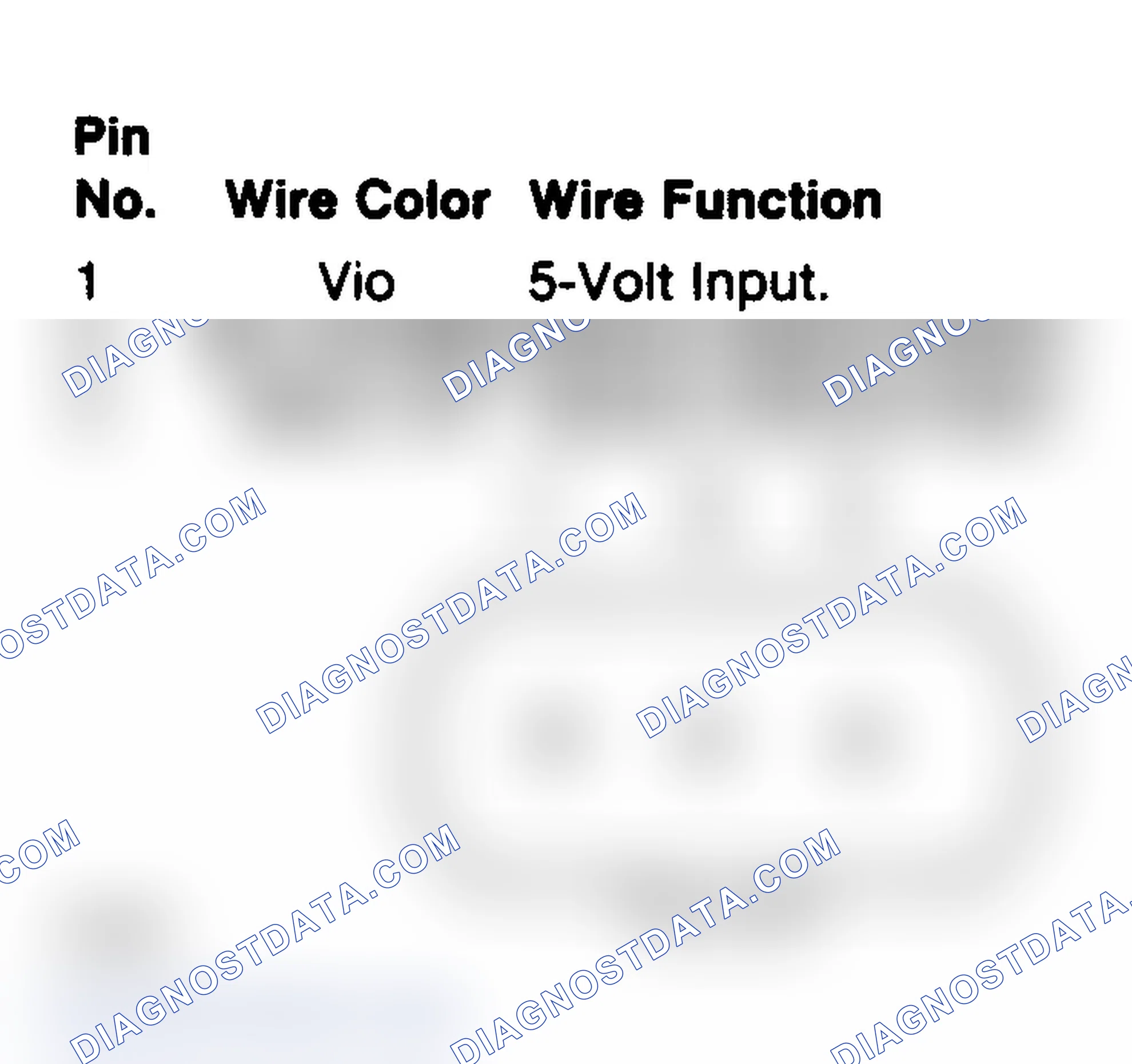Scheme 117: MAP Sensor Connector Terminals (Non-Turbo)
