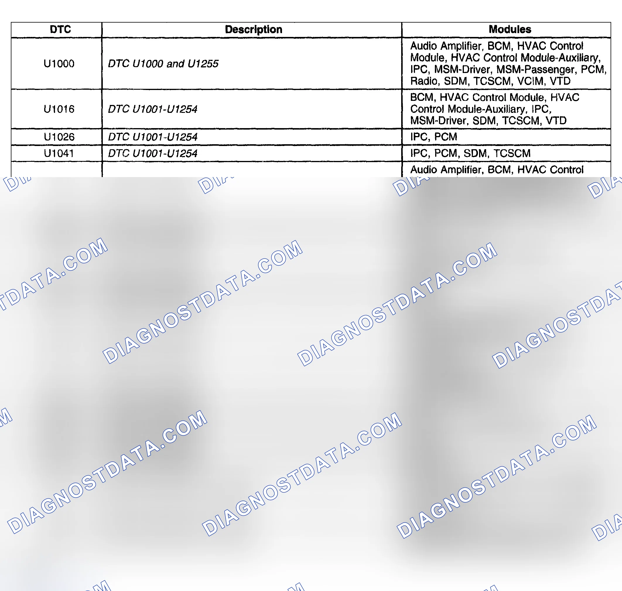 Scheme 24: Diagnostic Trouble Code (DTC) List