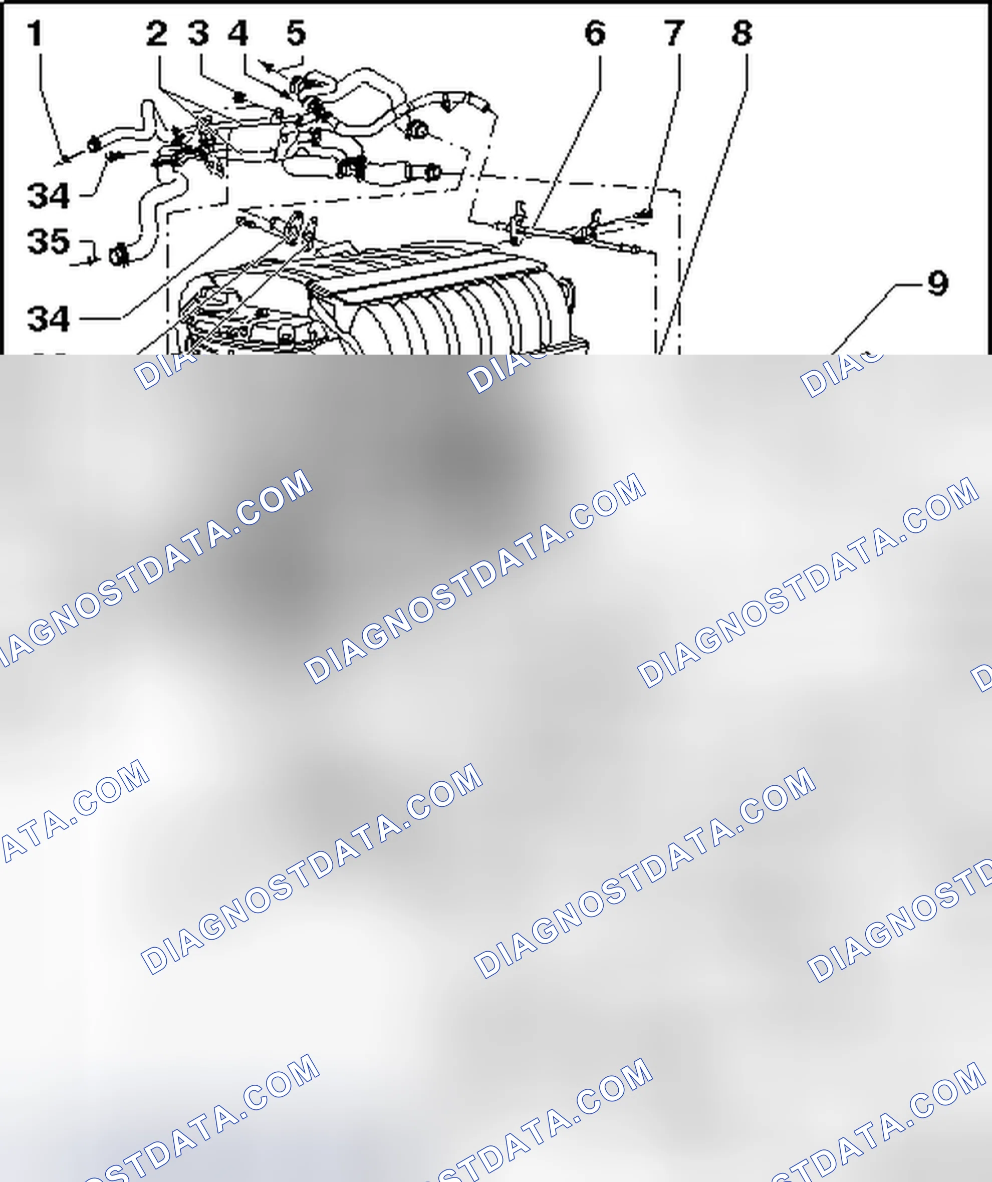 Scheme 28: COOLING SYSTEM OVERVIEW, ENGINE SIDE