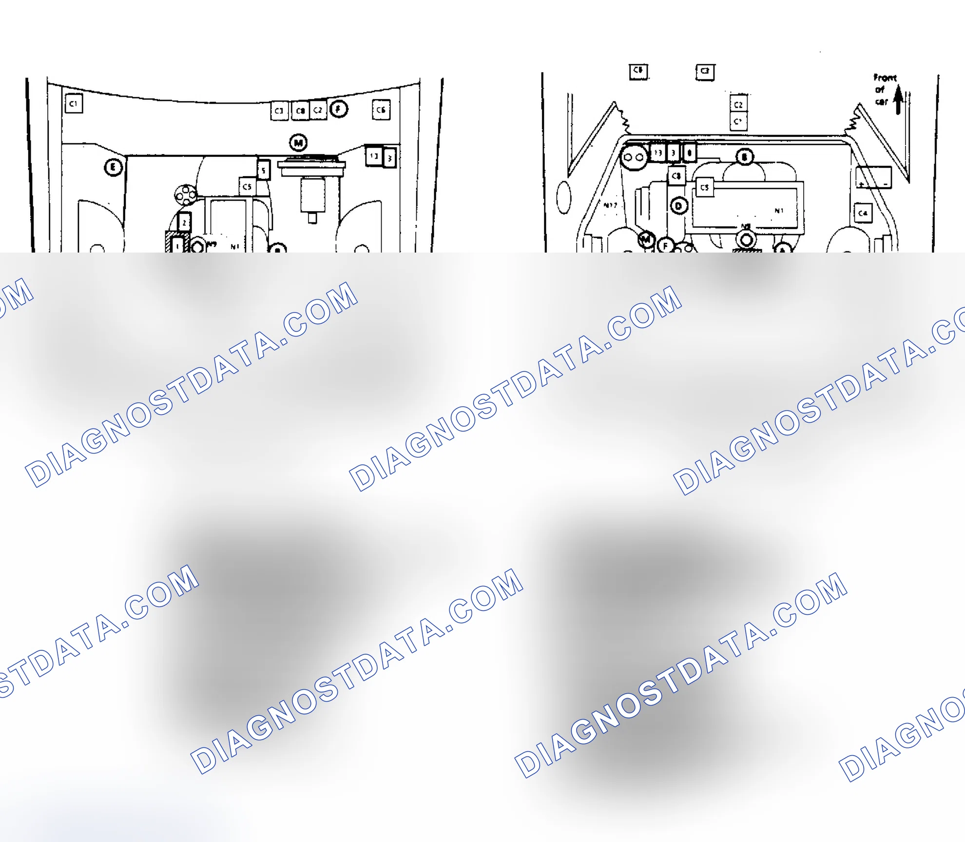 Scheme 306: Component Locations (F/P Body 2.5L)