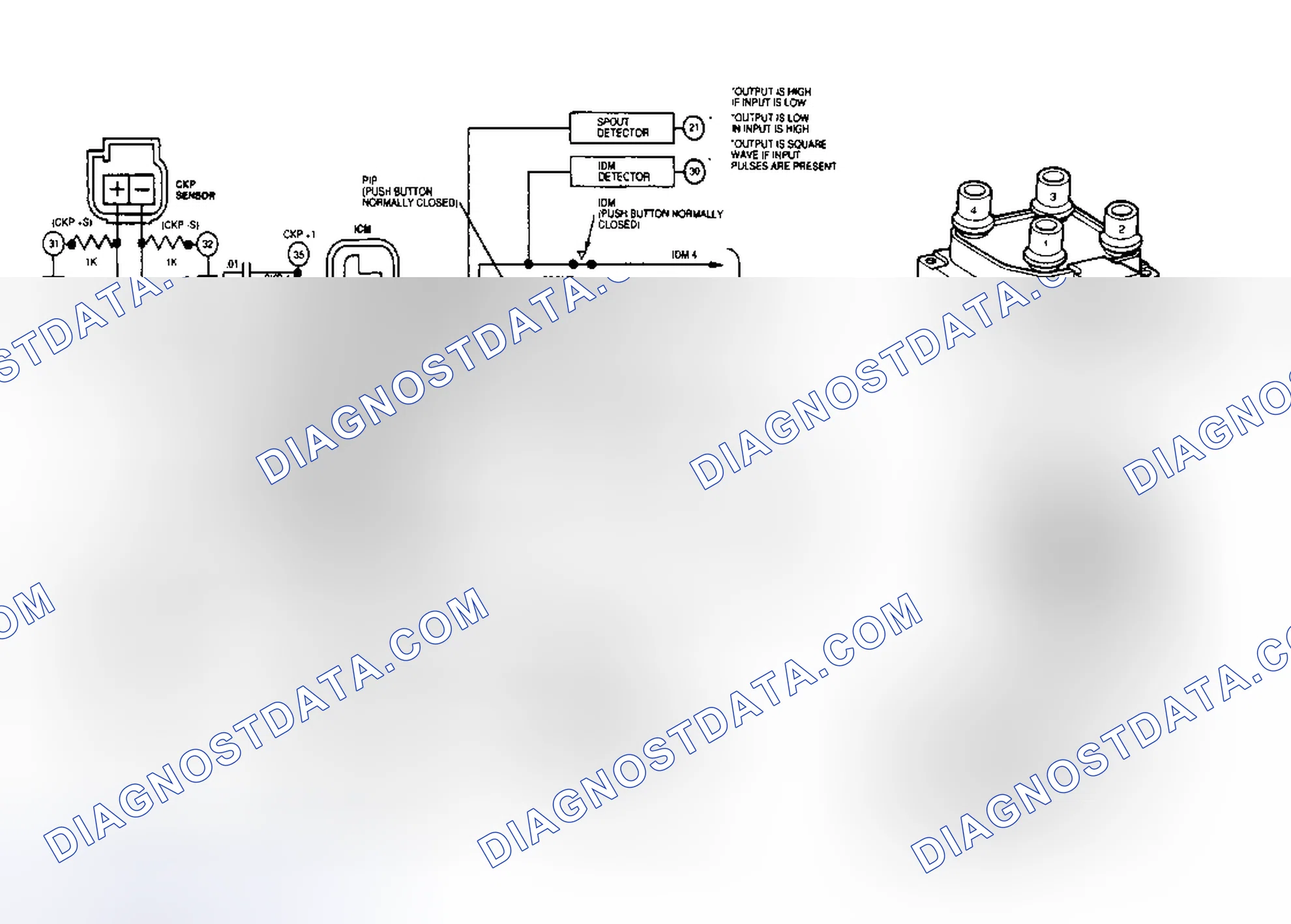 Scheme 38: EI System Connector Terminal & Component ID (1.9L)