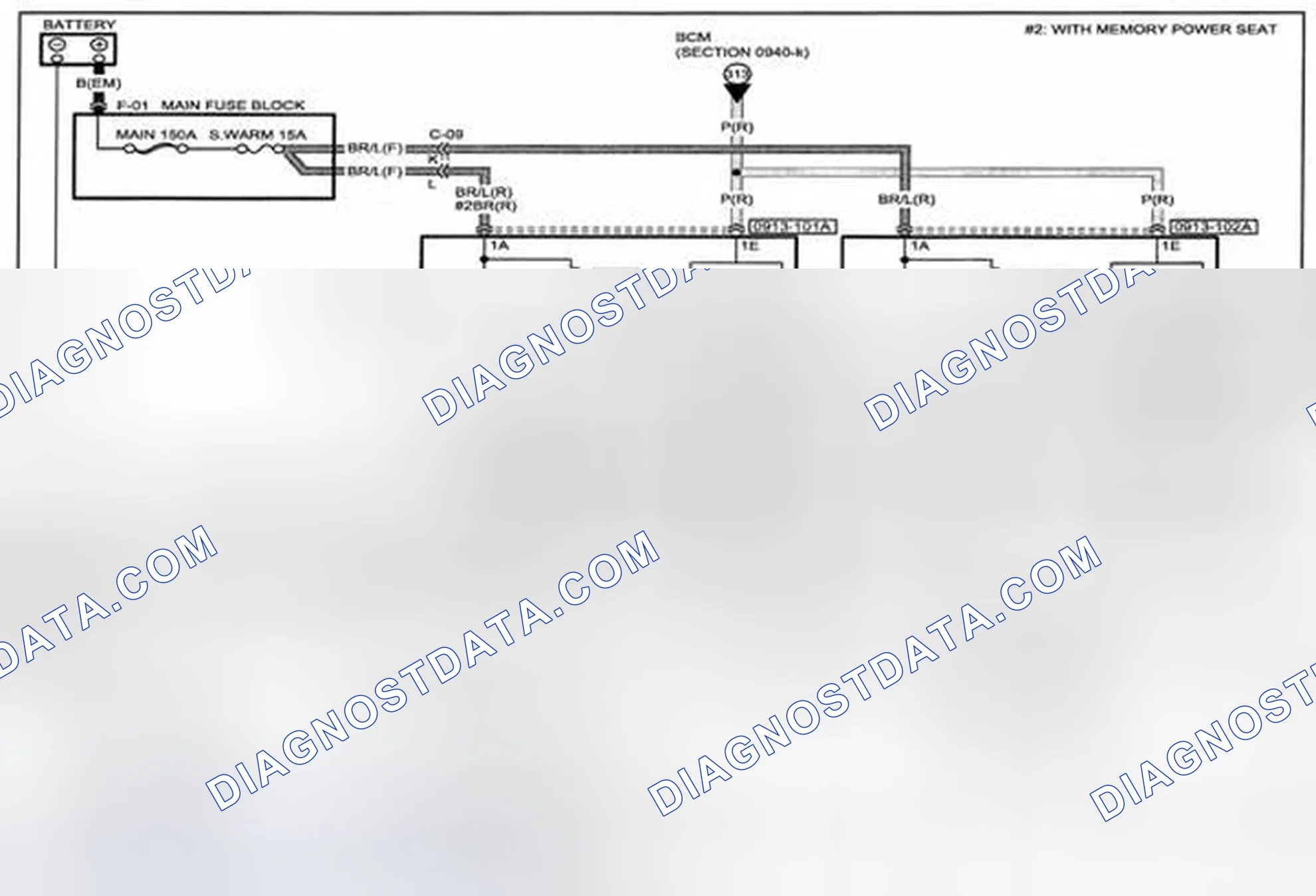 Scheme 184: Seat Warmer Wiring Diagram - 0913-1 (1 Of 2)