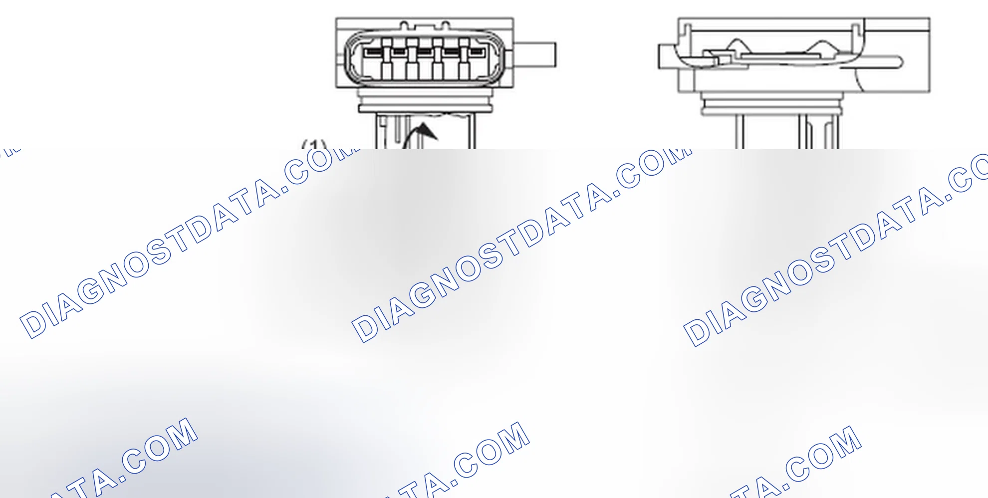 Scheme 50: MASS AIR FLOW AND INTAKE AIR TEMPERATURE SENSOR