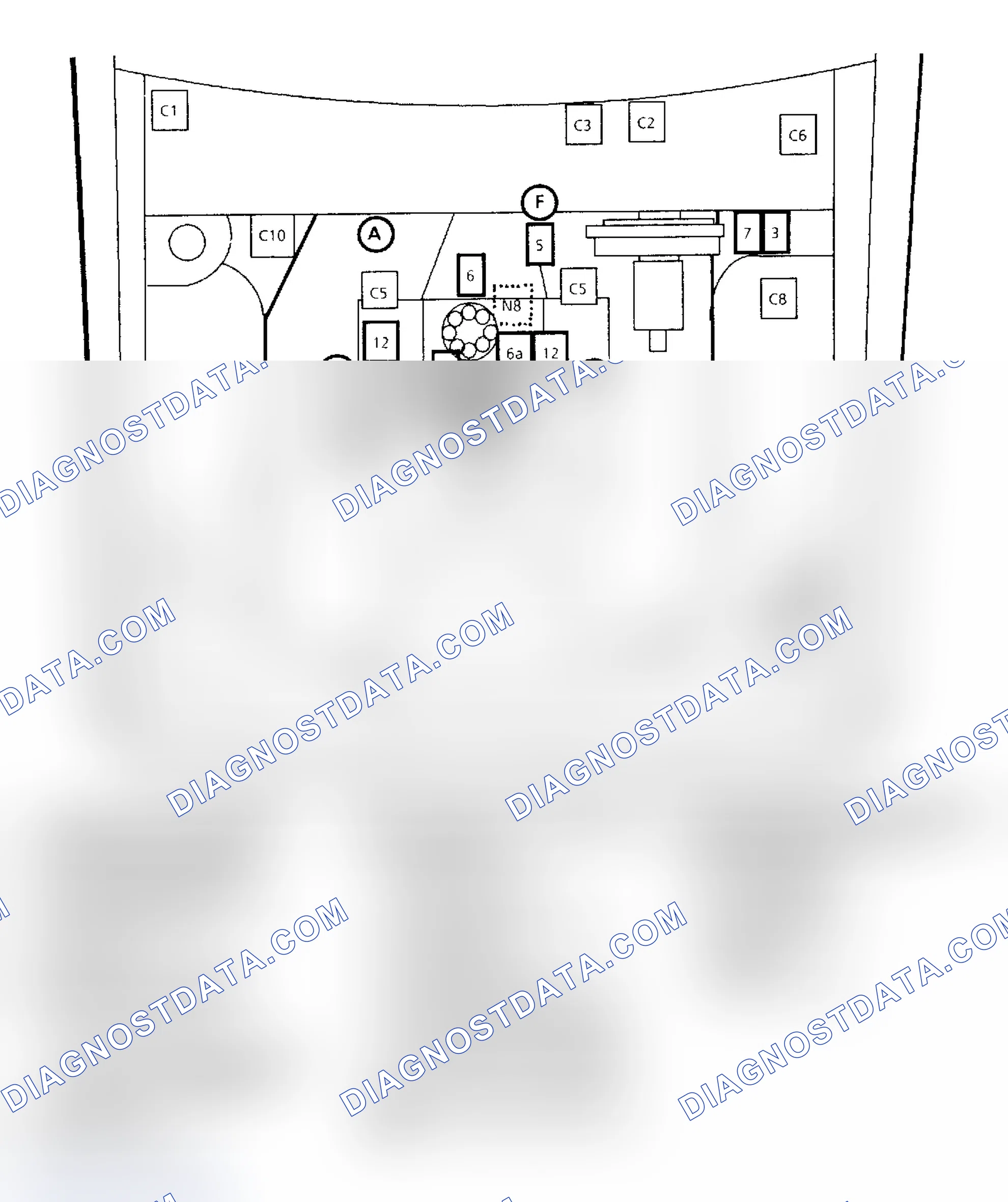 Scheme 155: 5.0L TBI Component Locations ("F" Body)