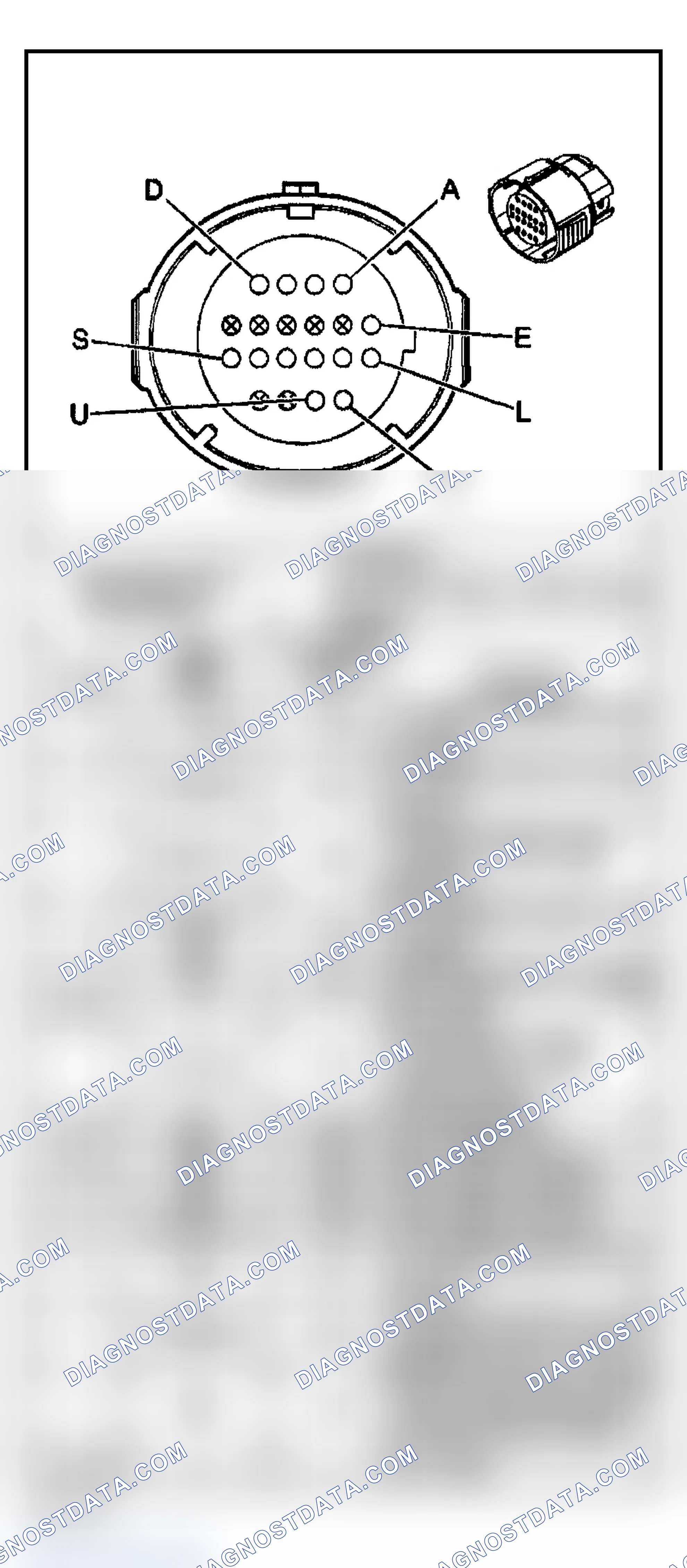 Scheme 226: Automatic Transmission Inline 20-Way Connector End View