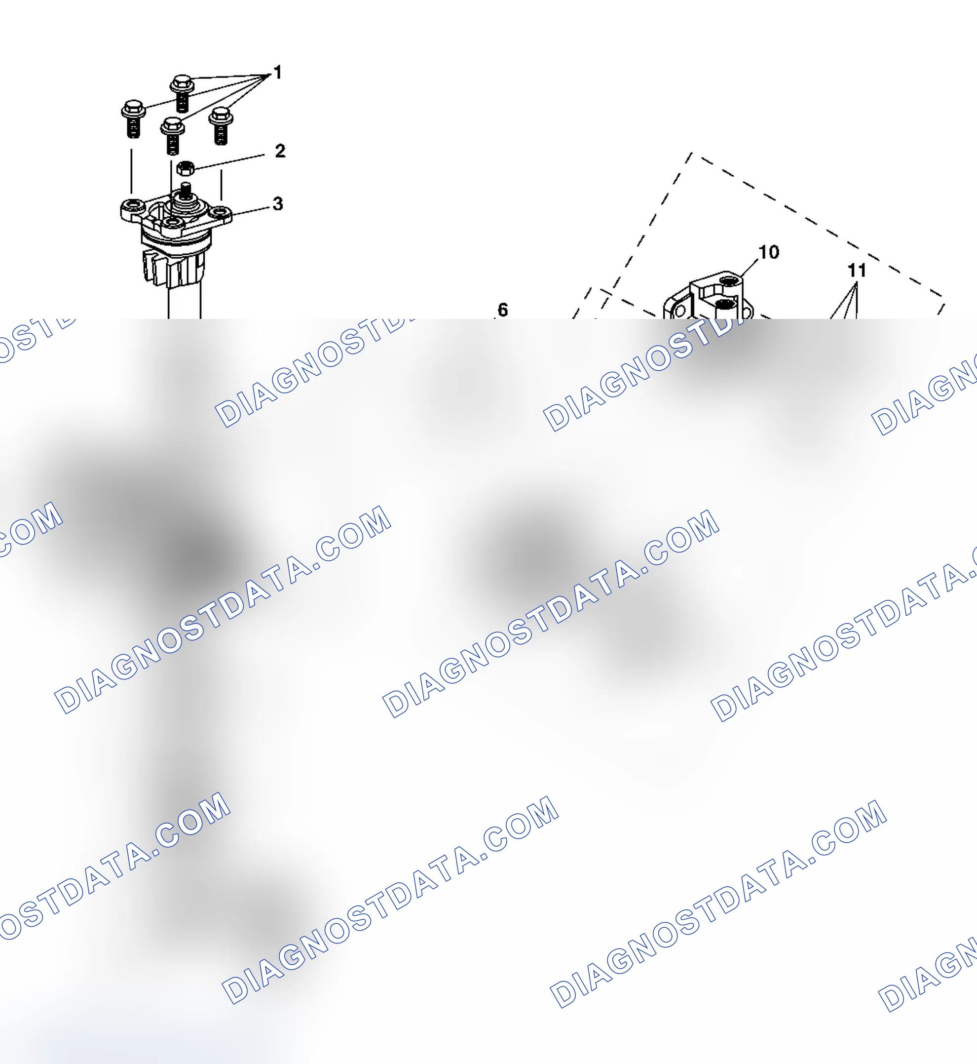 Scheme 1: Power Steering Gear Disassembled View (670 Gear)