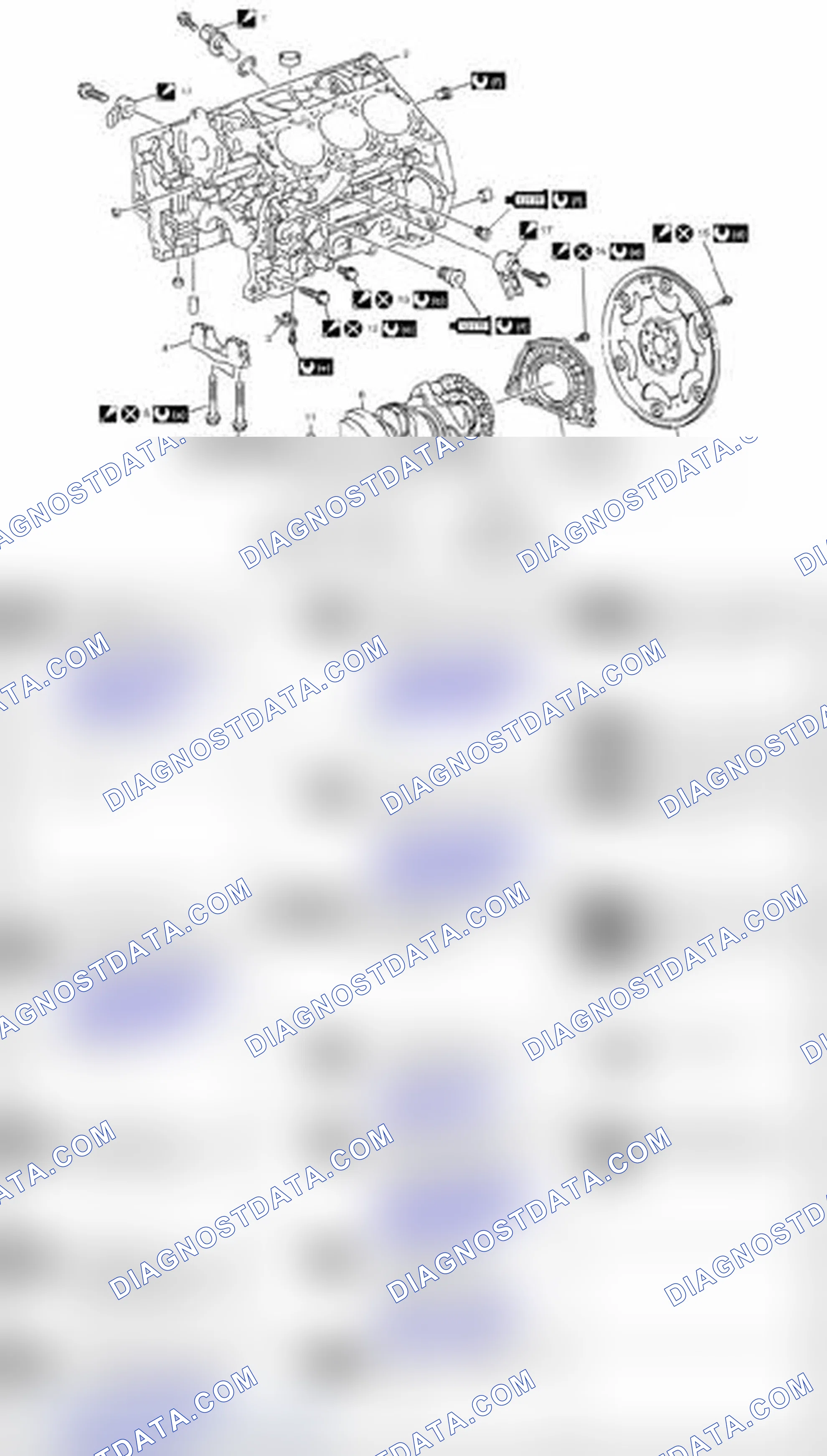 Scheme 456: Main Bearing, Crankshaft and Cylinder Block Components