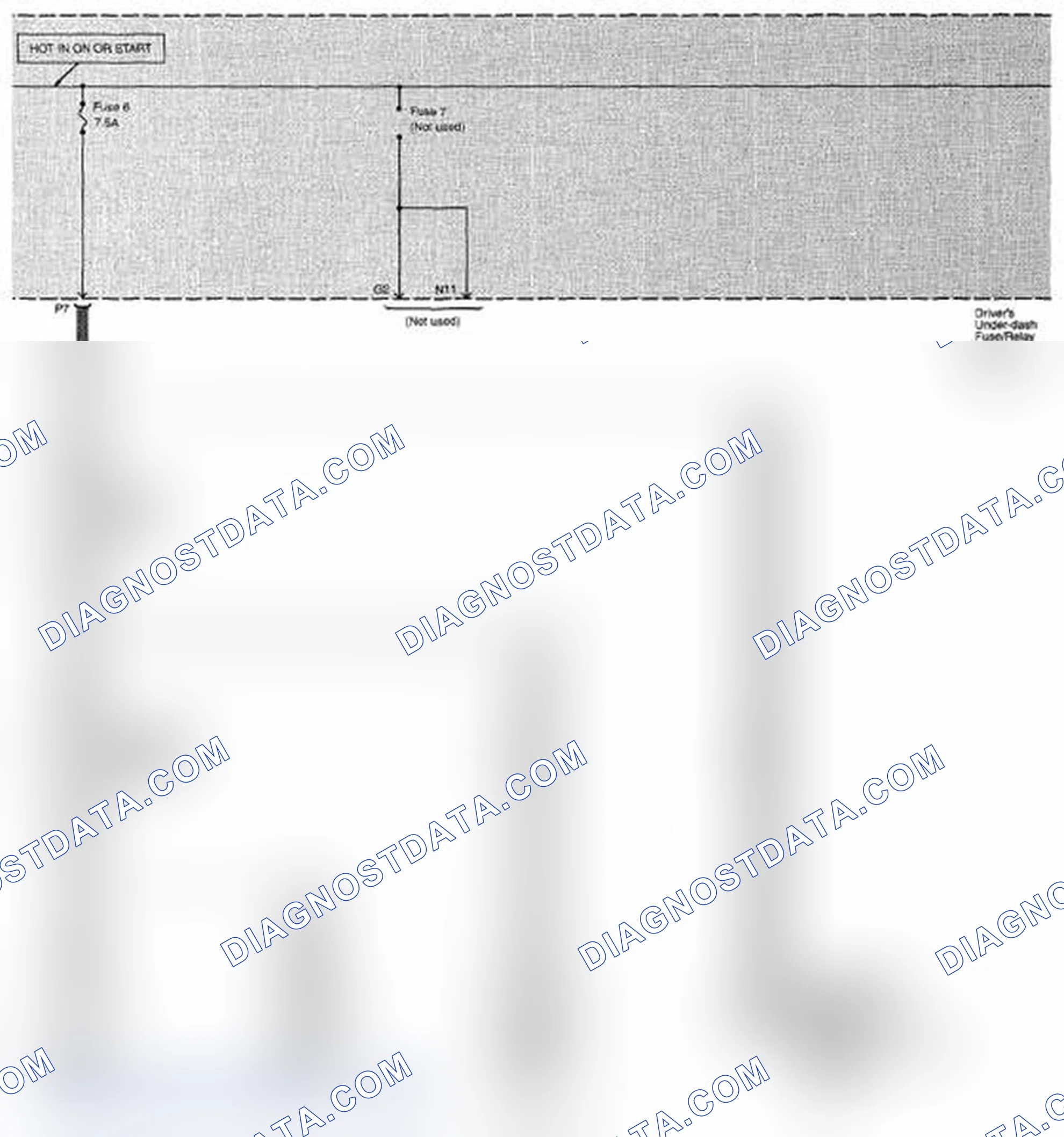 Scheme 104: Power Distribution Circuit Diagram - Without Keyless Access (Page 10-21)