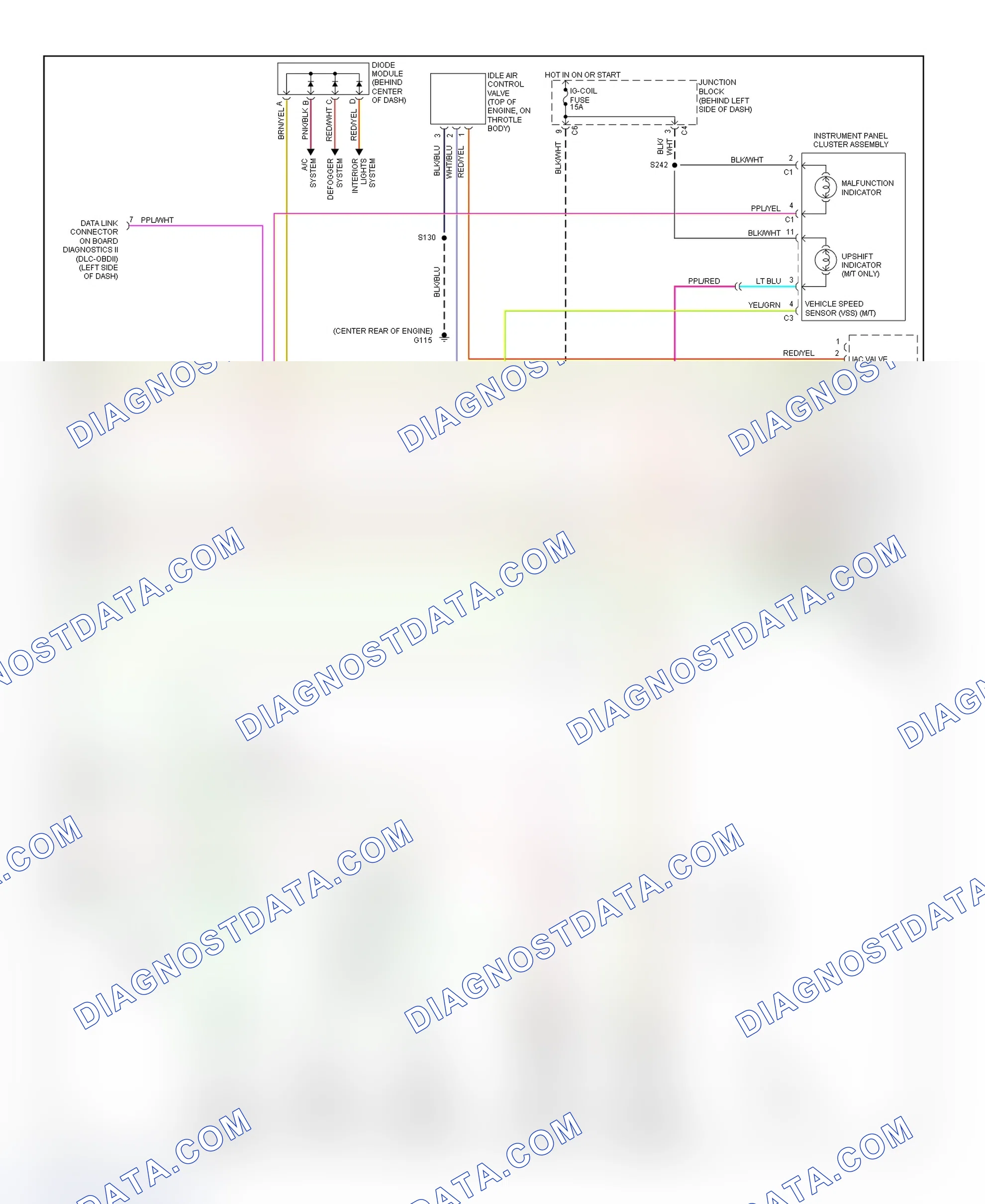 Scheme 145: PCM Wiring Diagram (Metro & Firefly (Canadian) - 1.3L - 3 Of 3)