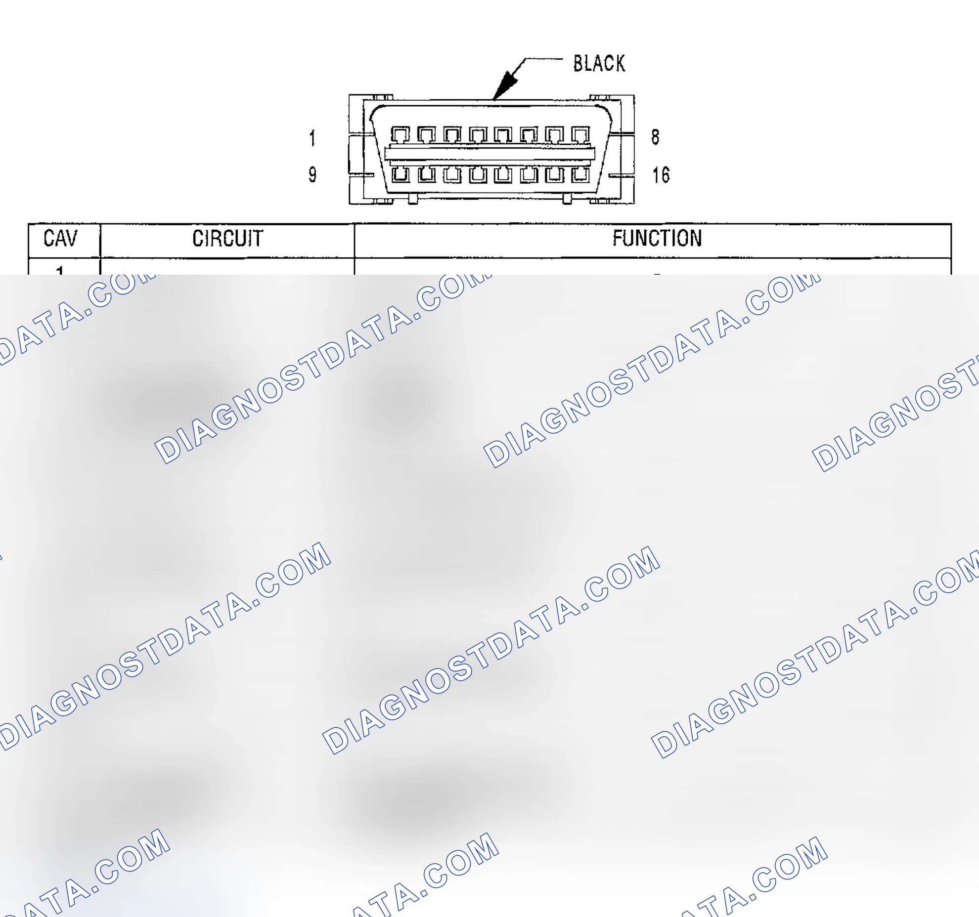 Scheme 328: DATA LINK CONNECTOR END VIEW