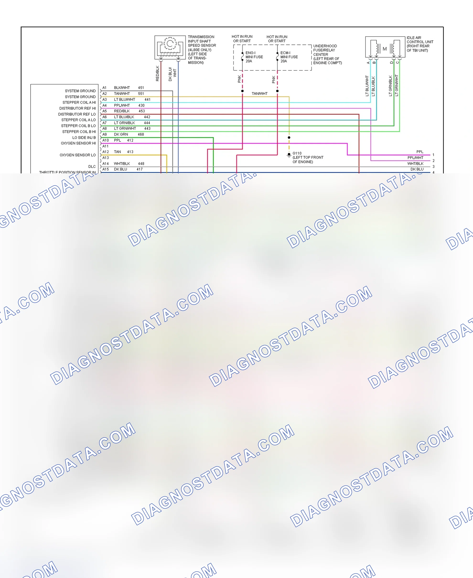 Scheme 18: Wiring Diagram ("C" & "K" Series Pickup, Sierra, Suburban, Tahoe & Yukon - 4.3L With A/T - 1 Of 3)