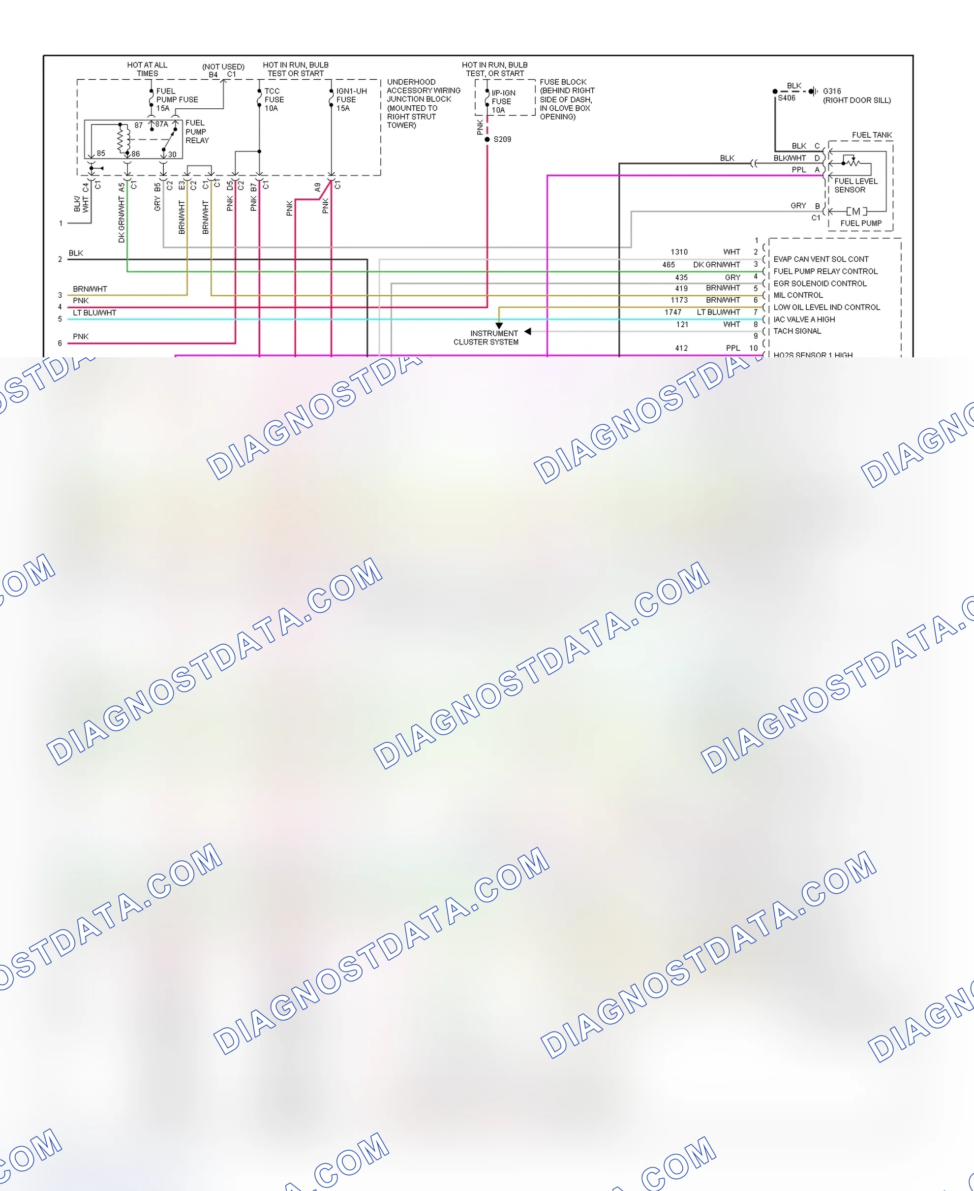 Scheme 104: PCM Wiring Diagram (Grand Prix - 3.1L - 4 Of 4)
