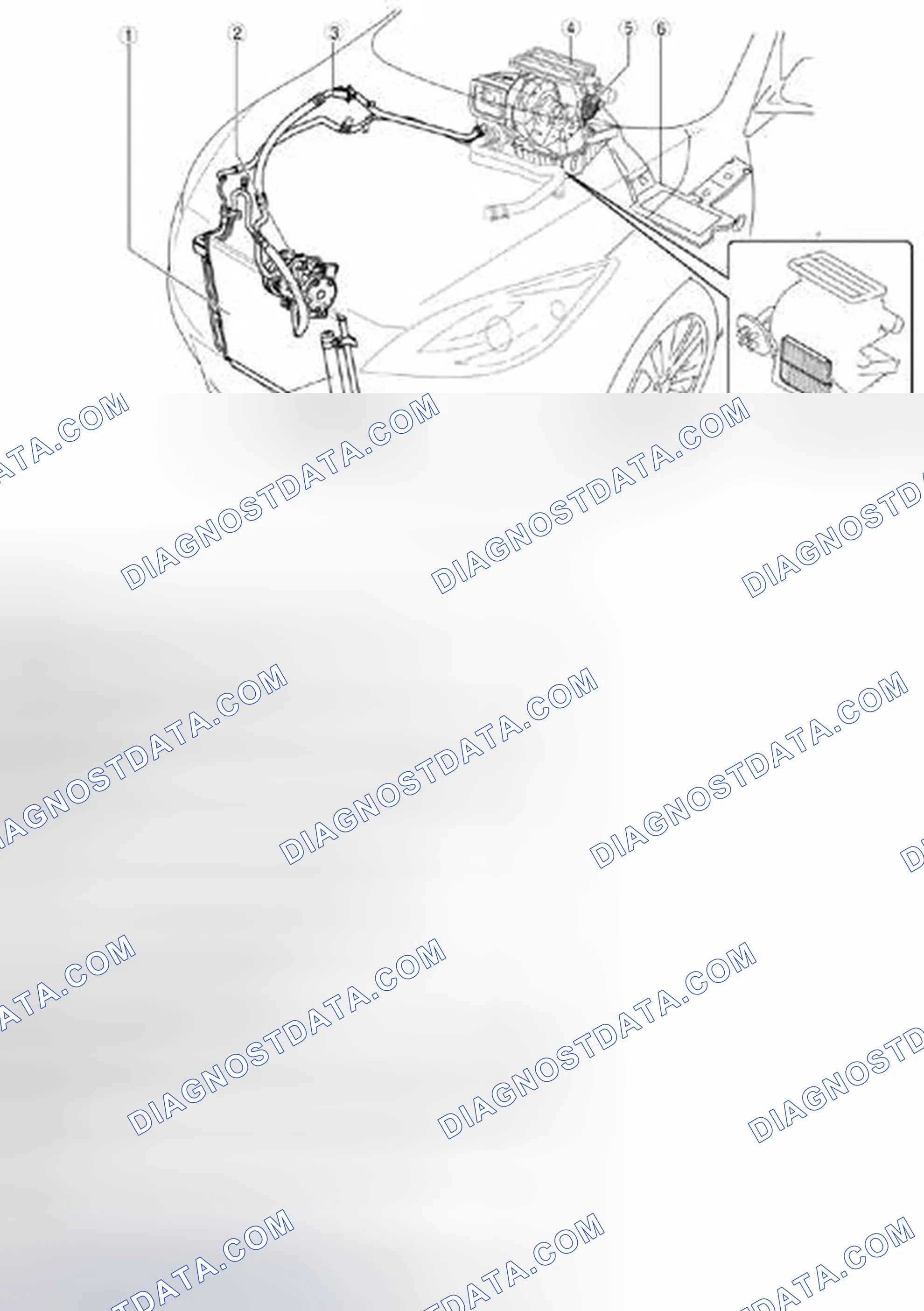 Scheme 66: Identifying HVAC Basic System Components Location - MZR 2.3 DISI Turbo