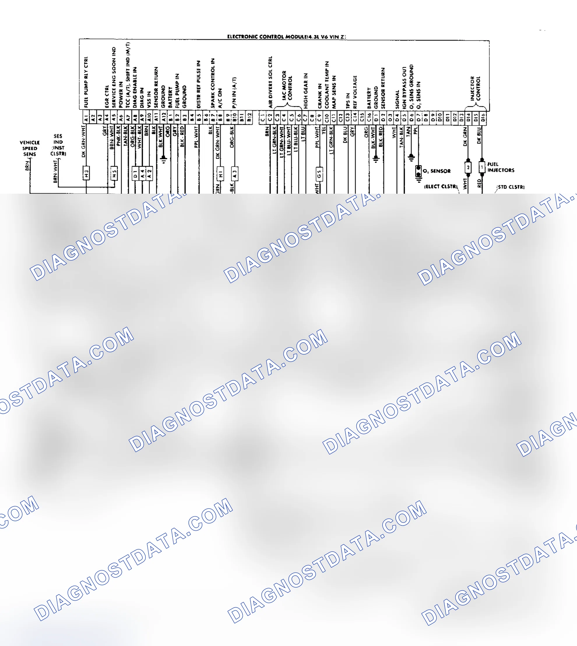 Scheme 157: "M" Series: Astro & Safari (4.3L) Wiring Diagram