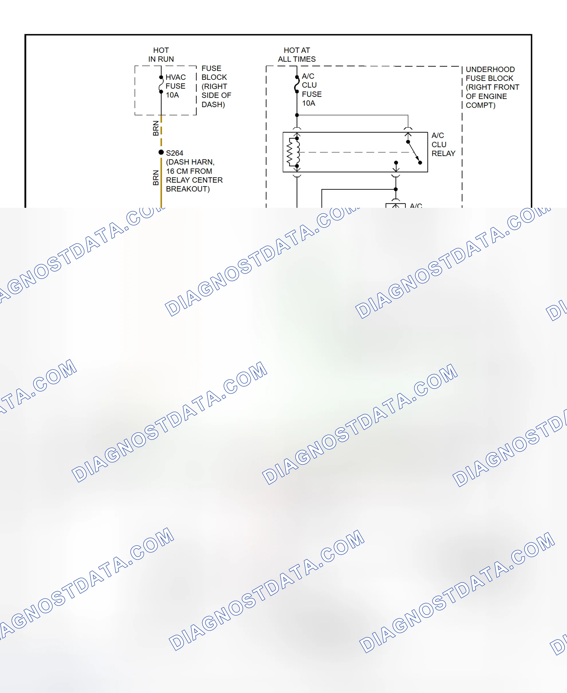 Scheme 35: A/C Compressor Clutch Control Circuit Wiring Diagram (2001 Montana, Silhouette & Venture)