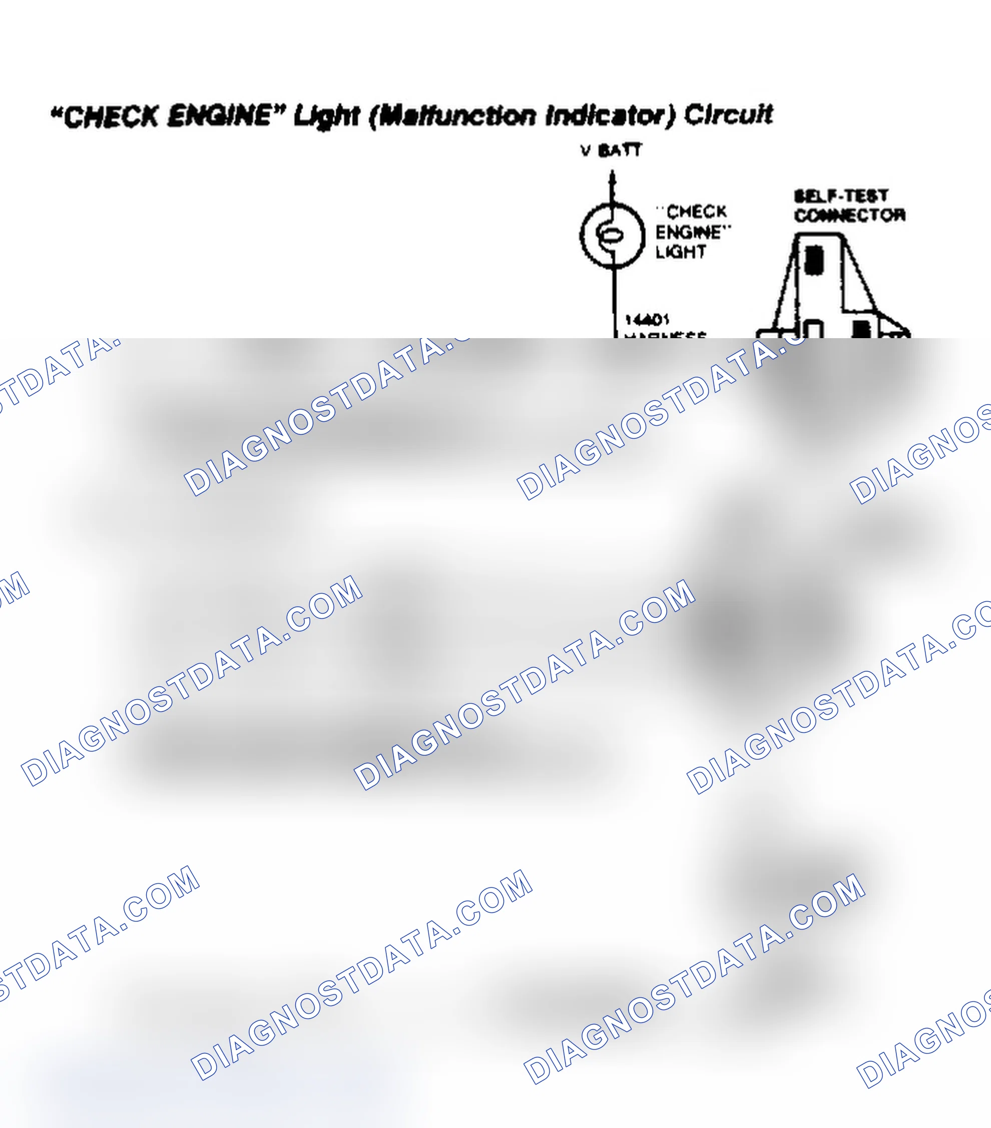Scheme 74: "CHECK ENGINE" Light (Malfunction Indicator) Circuit