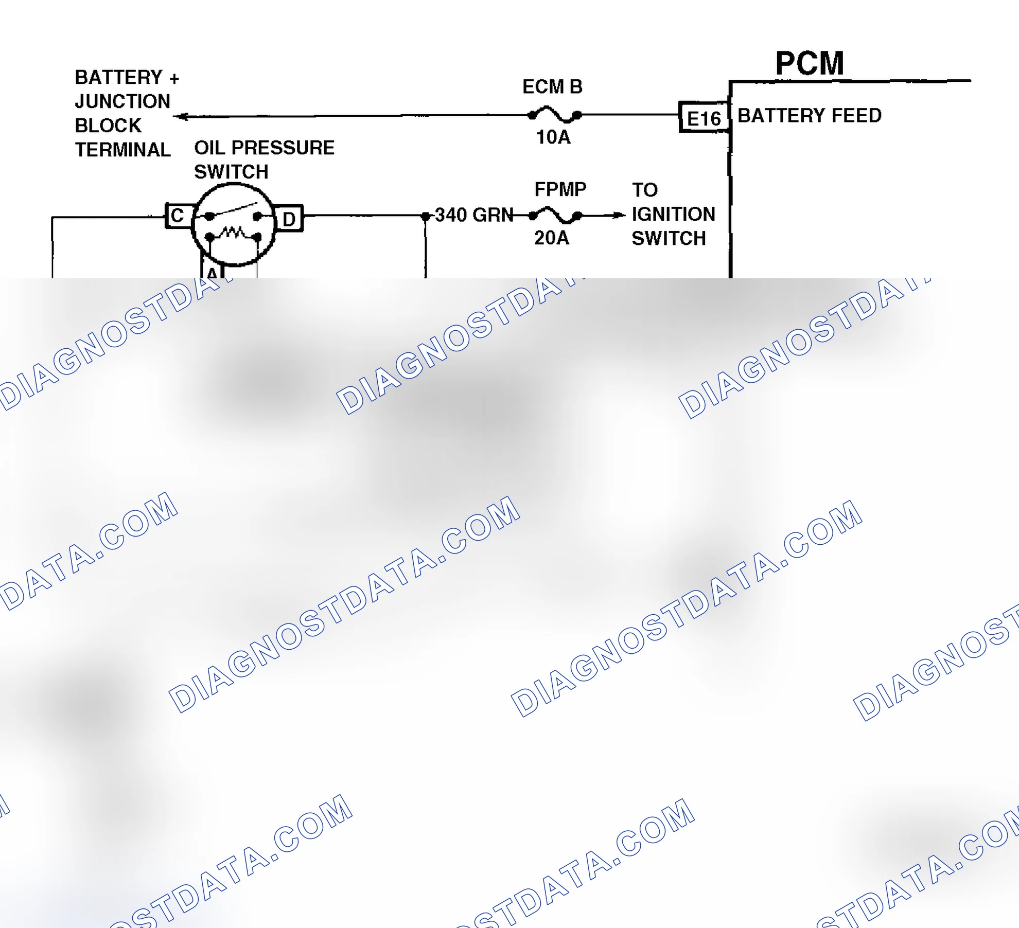 Scheme 86: Code 54 Schematic ("G" Series) Fuel Pump Circuit