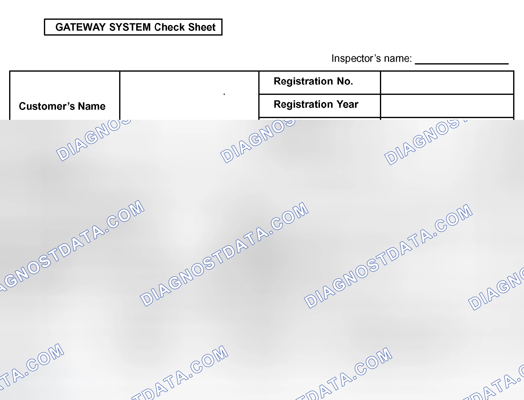 Scheme 100: Customer Problem Analysis Check Sheet