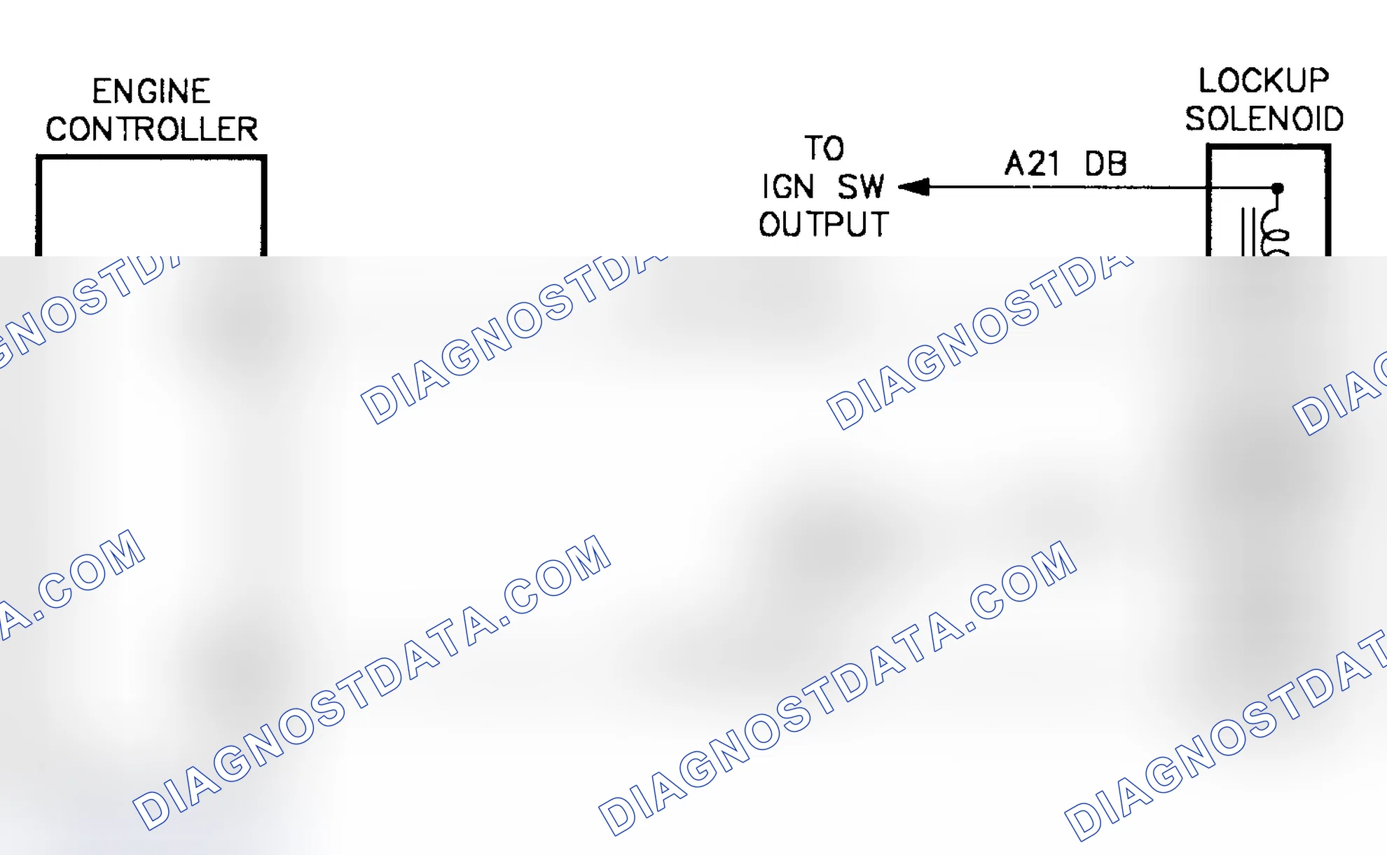 Scheme 303: Schematic Test DR-26B Torque Converter W/OD Lockup Solenoid Circuit