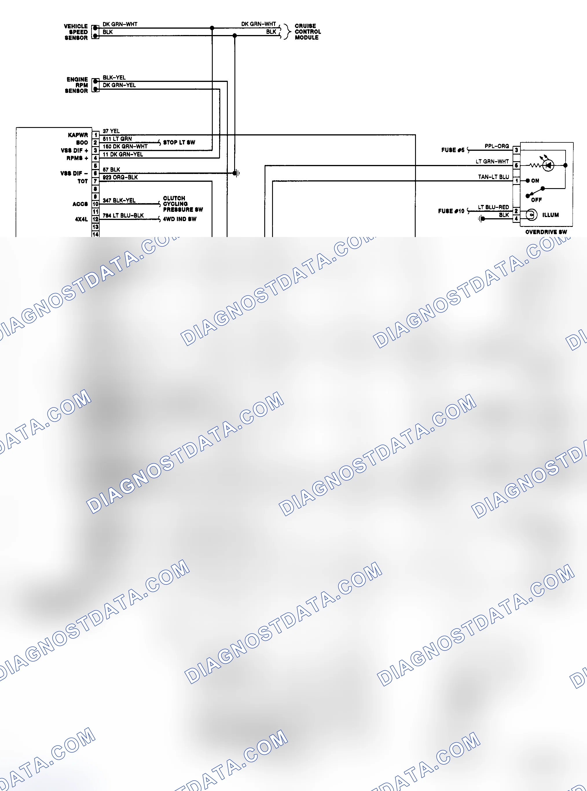 Scheme 148: E4OD Wiring Diagram (1990 Bronco & "F" Series - Diesel)