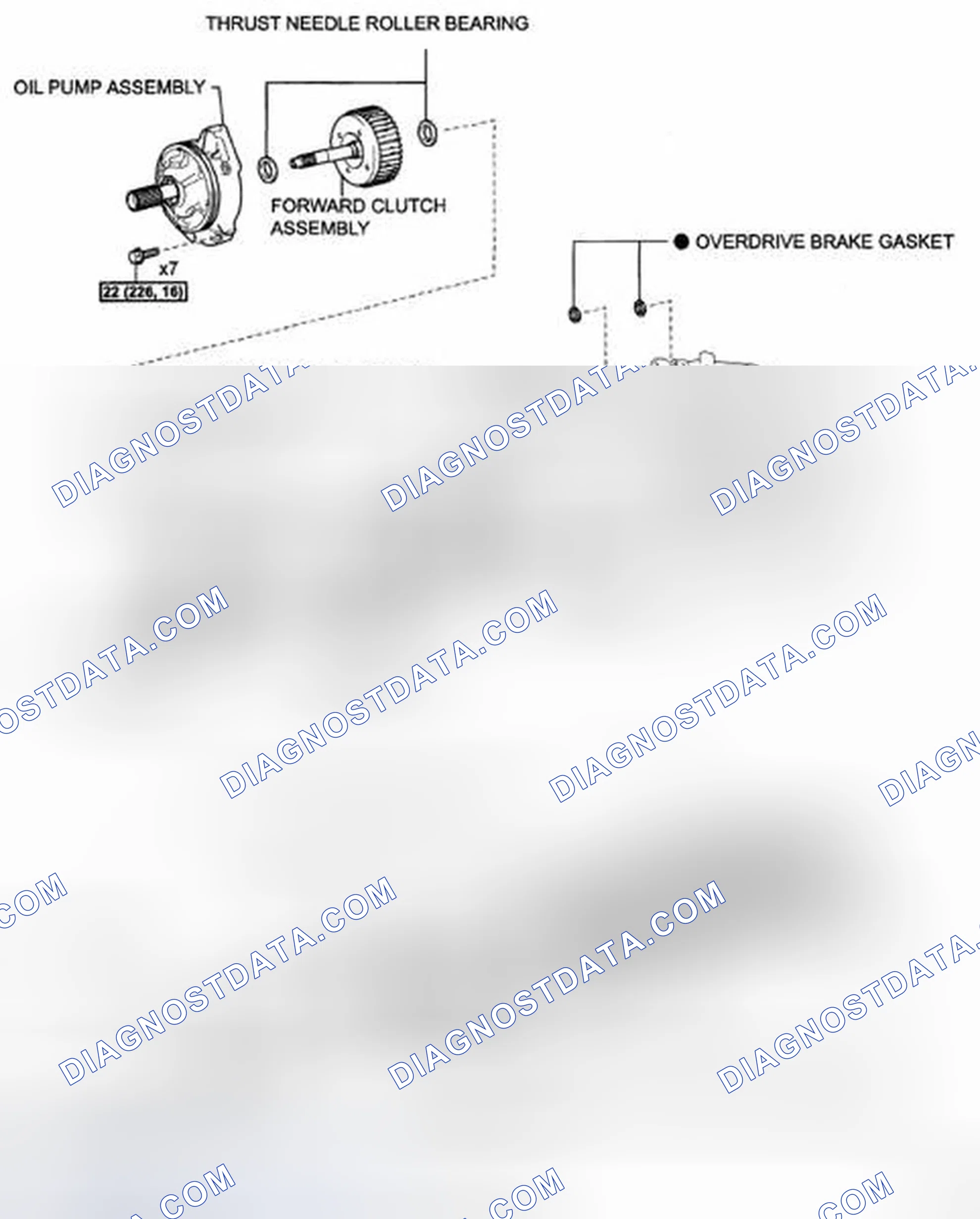 Scheme 745: Identifying Automatic Transaxle Unit Components With Torque Specifications (4 Of 7)