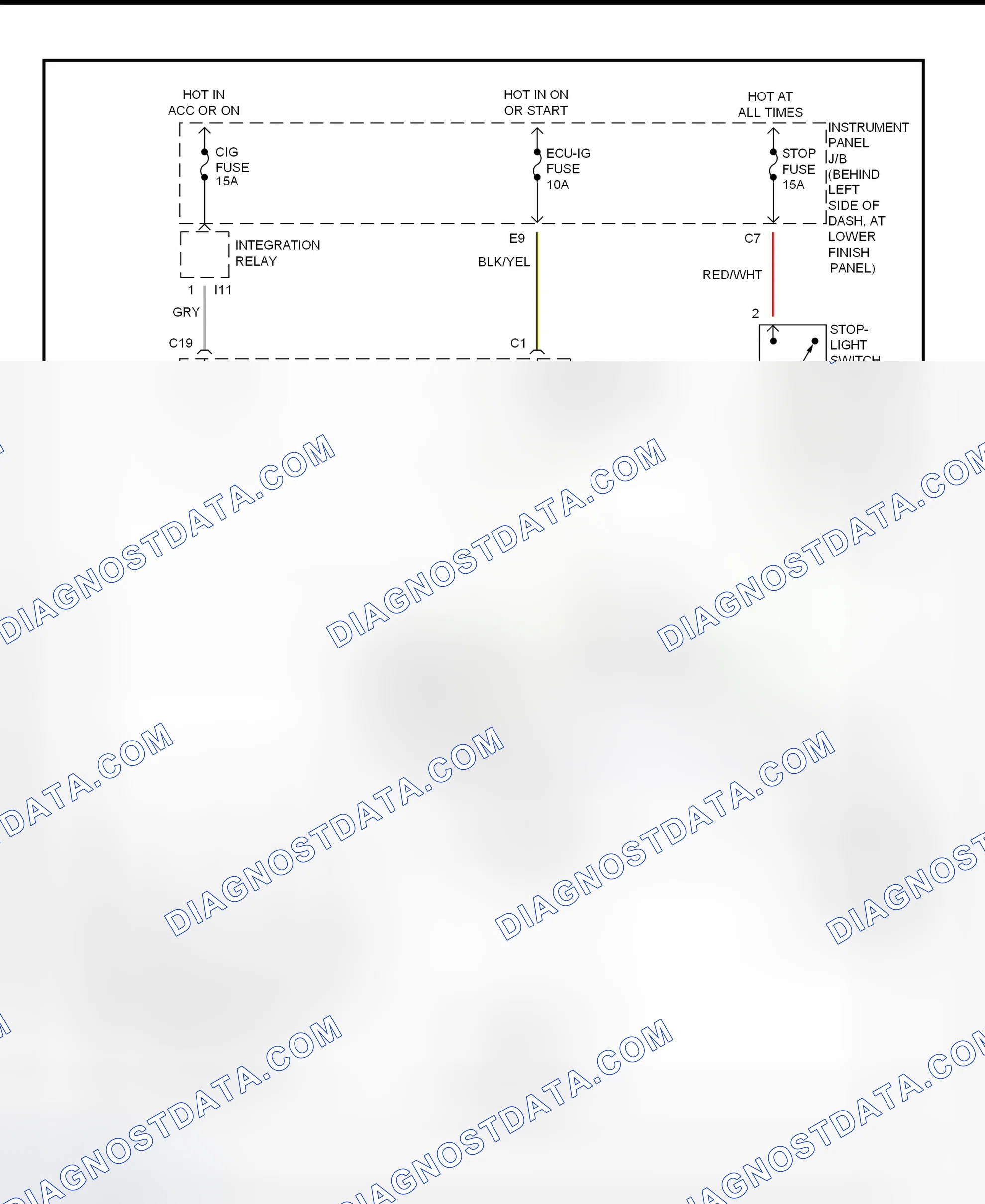 Scheme 321: Shift Interlock System Wiring Diagram (2002 - Toyota Corolla)