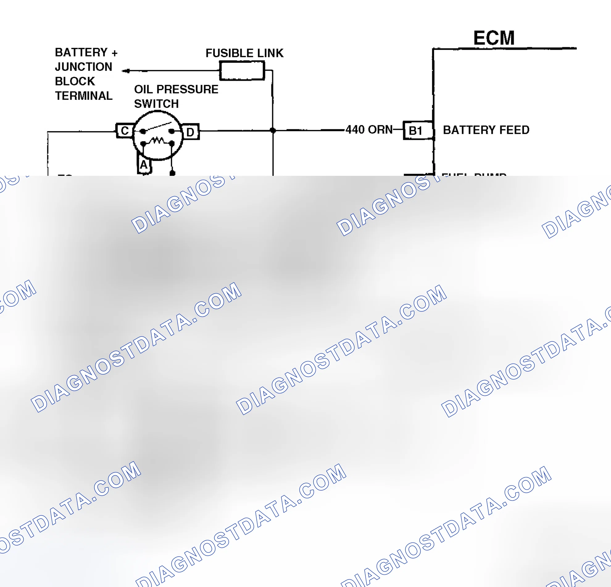 Scheme 87: Code 54 Schematic ("C" & "K" Series 5.7L M/T) Fuel Pump Circuit