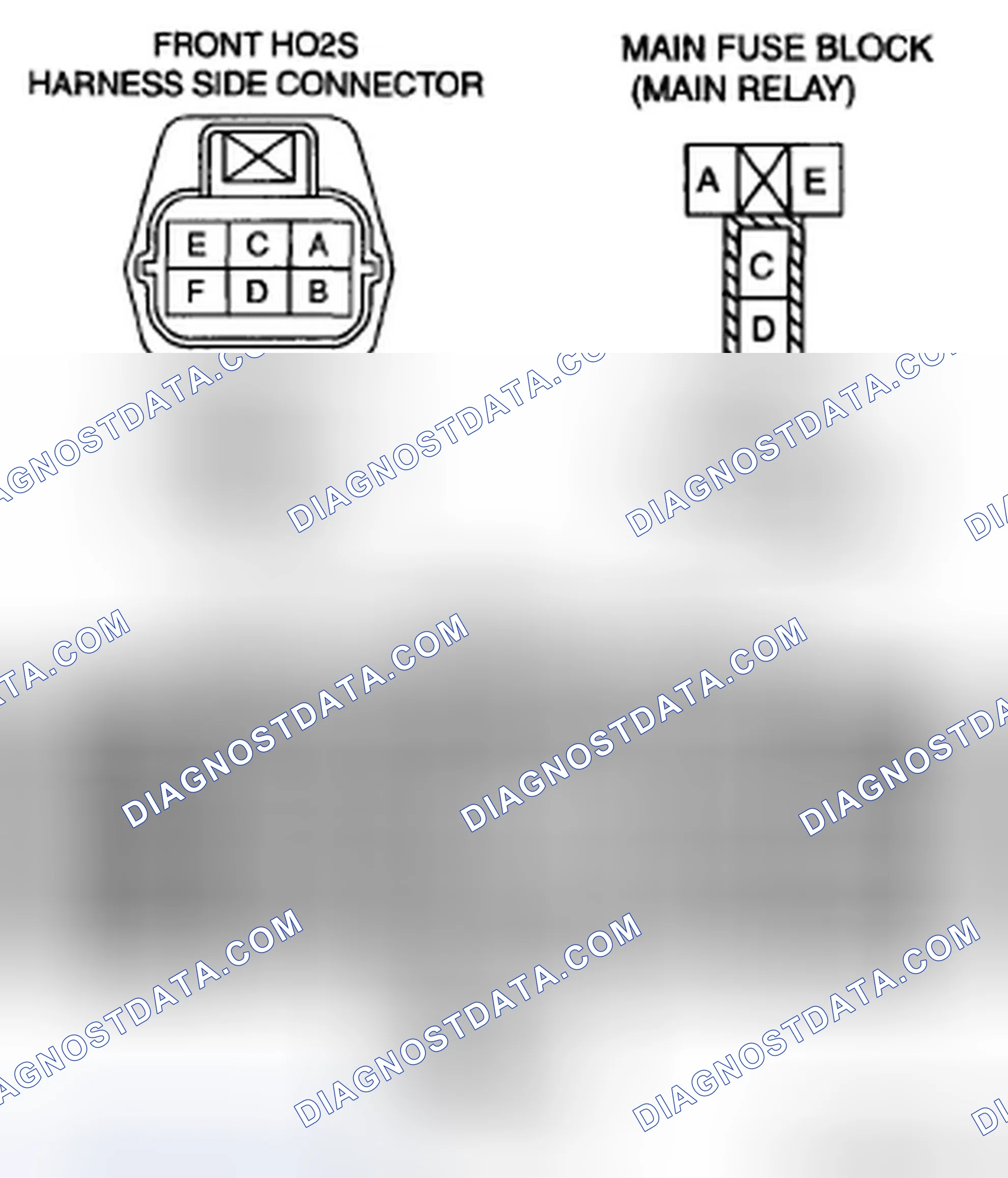 Scheme 53: Front HO2S heater circuit open/short inspection (heater)