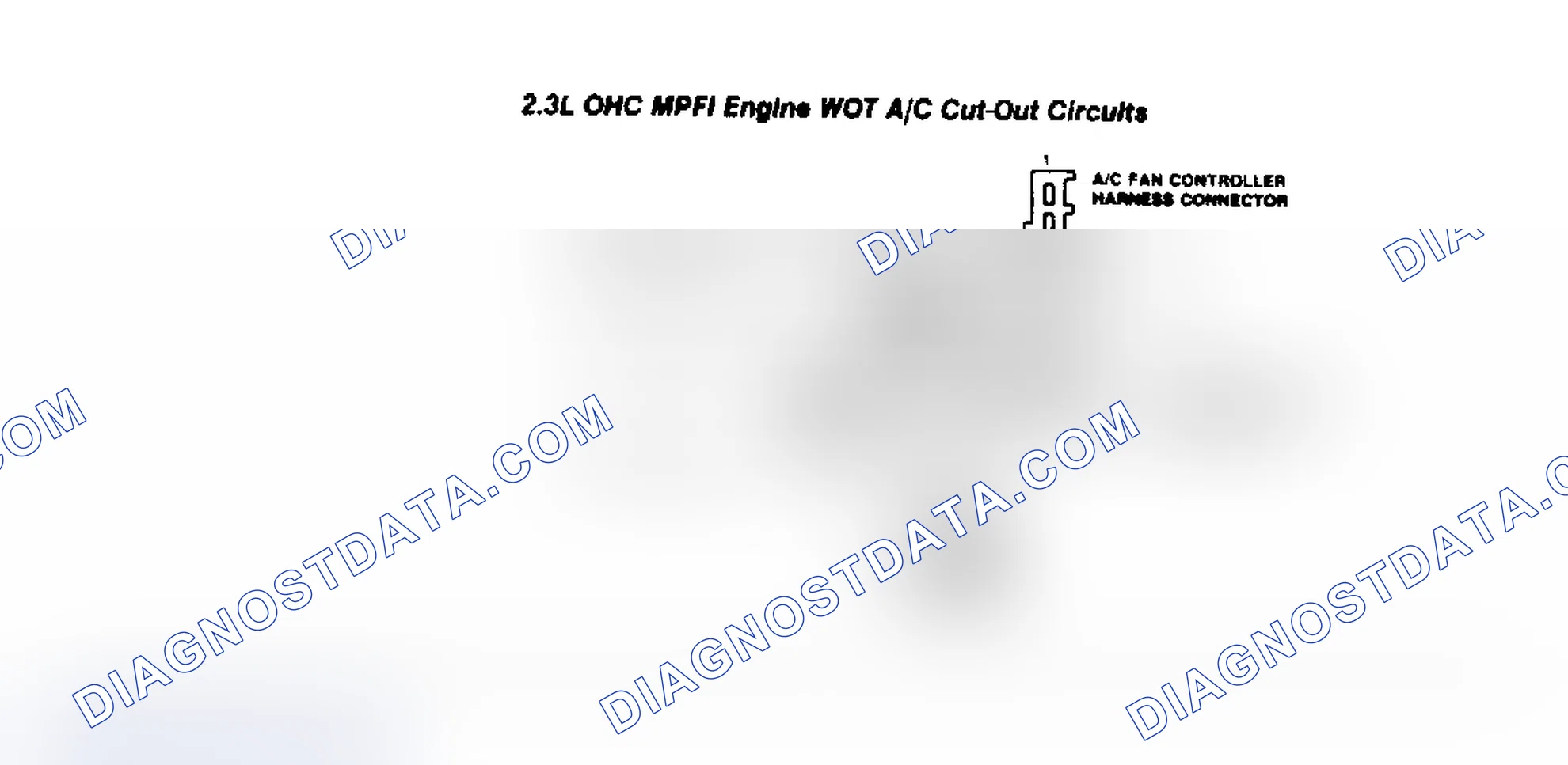 Scheme 104: 2.3L OHC MPFI Engine WOT A/C Cut-Out Circuits