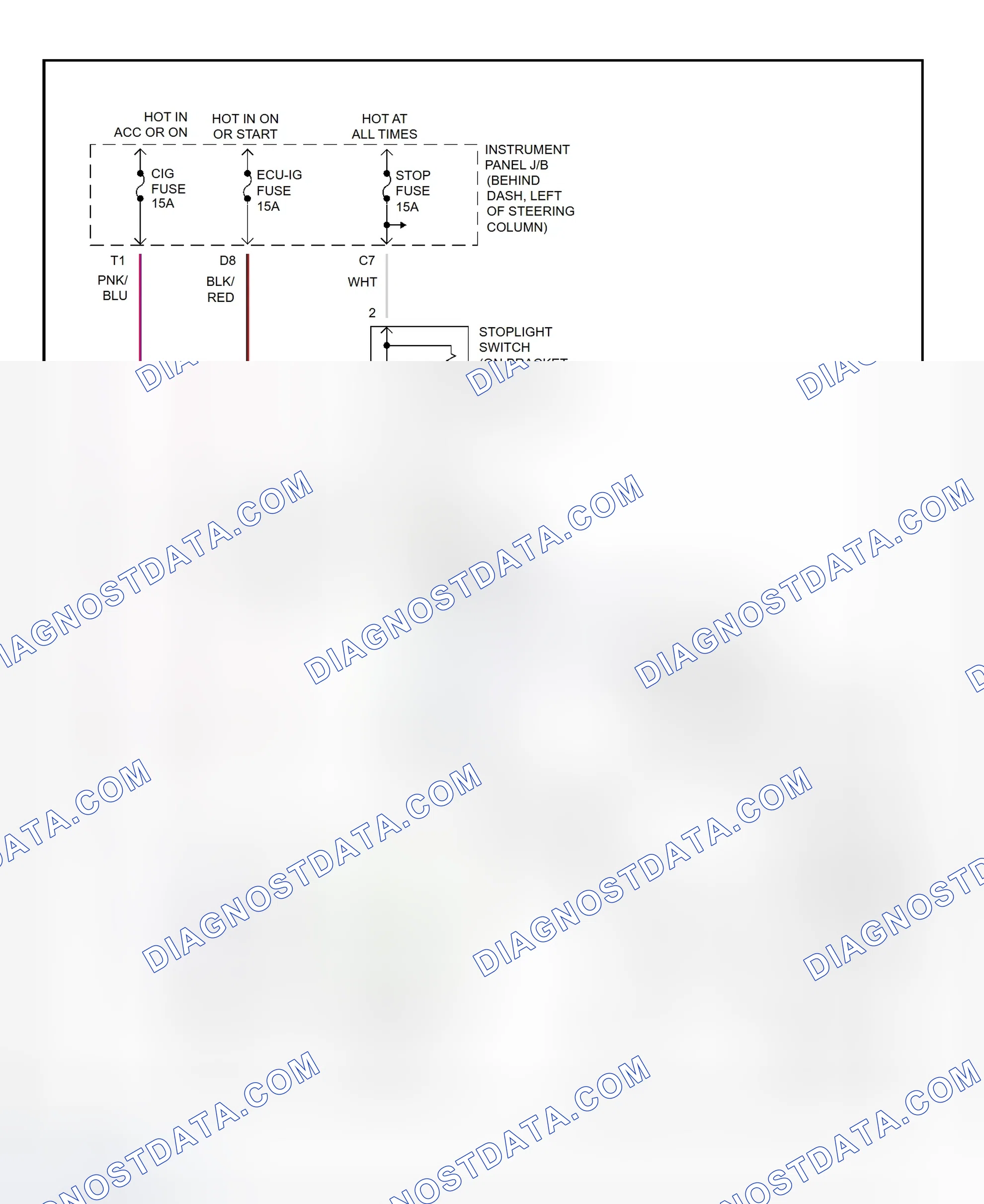 Scheme 319: Shift Interlock System Wiring Diagram (2002 - Toyota Camry Solara)