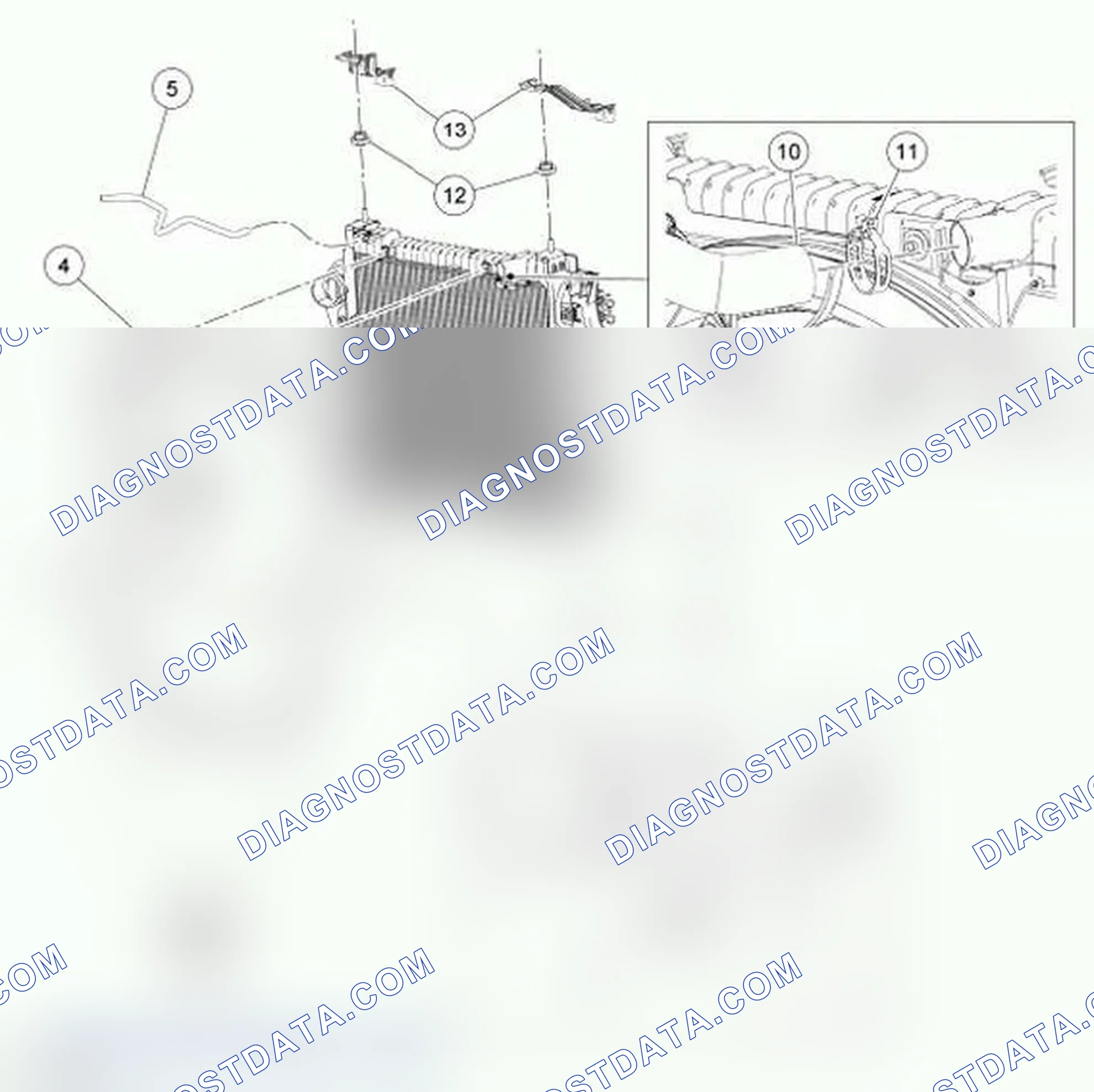 Scheme 34: Radiator and Cooling Fan - Exploded View, Diesel Engines