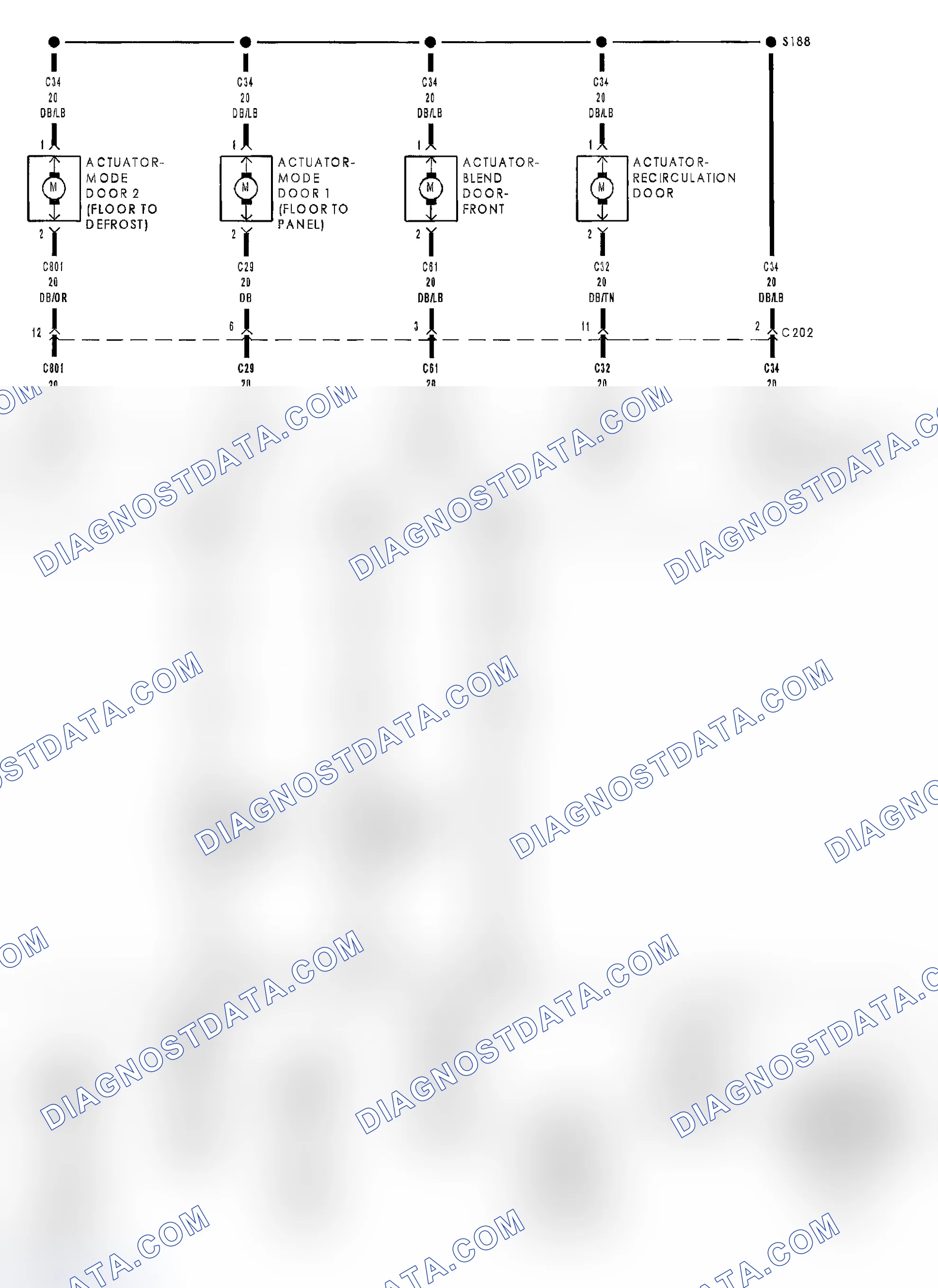Scheme 71: B105F-CLIMATE CONTROL MOTOR(S) COMMON 1 CONTROL CIRCUIT LOW (MTC)