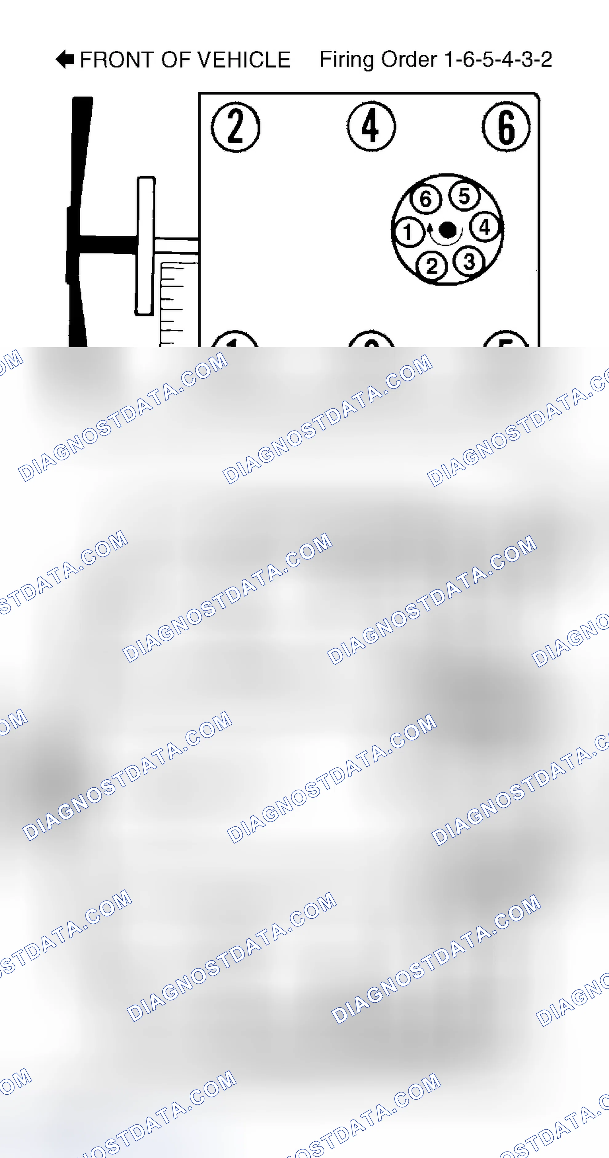 Scheme 3: Firing Order, Cylinder Identification & Spark Plug Wire Routing (4.3L)