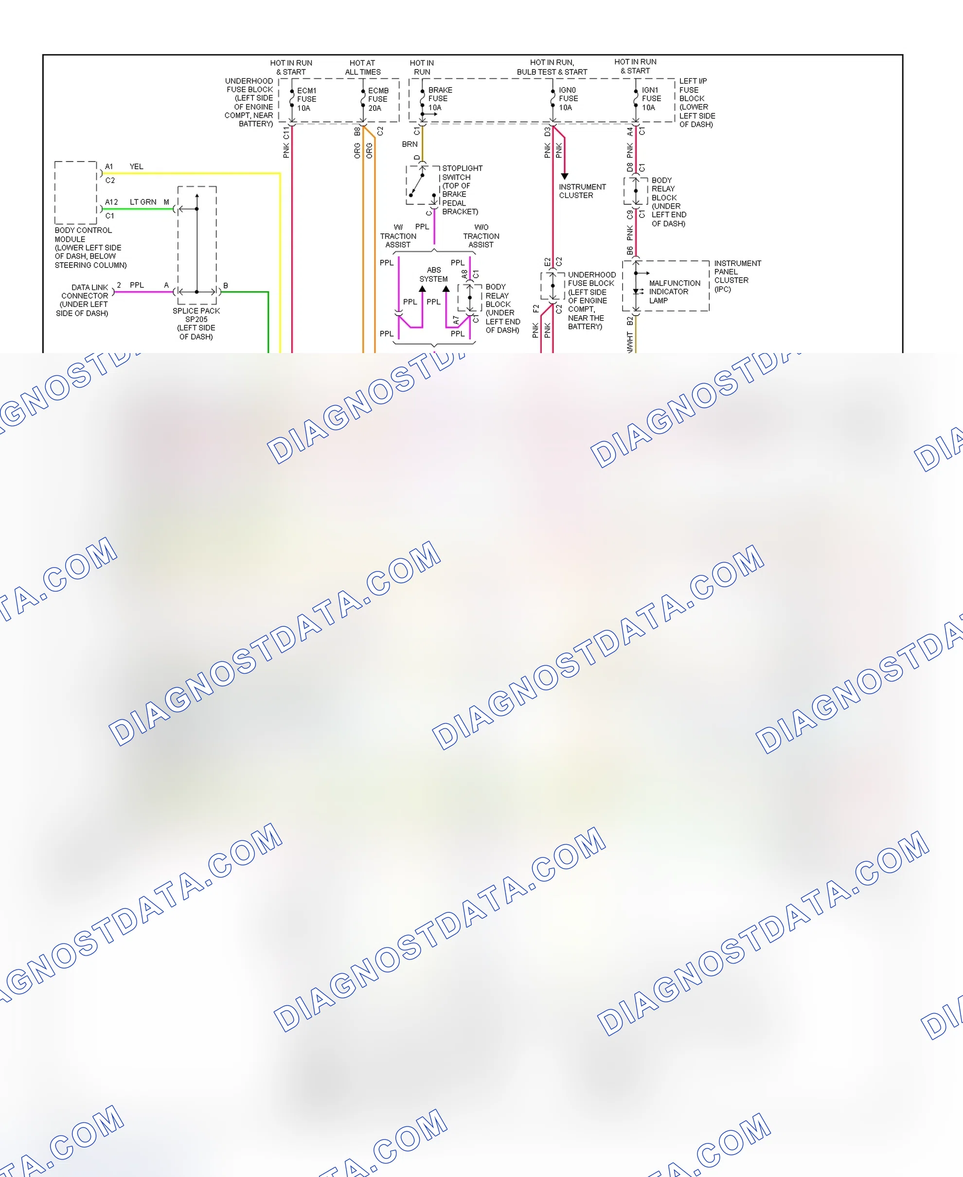 Scheme 479: Transmission Electronic Control System Wiring Diagram (2001-02 Sierra & Silverado - 4.3L)