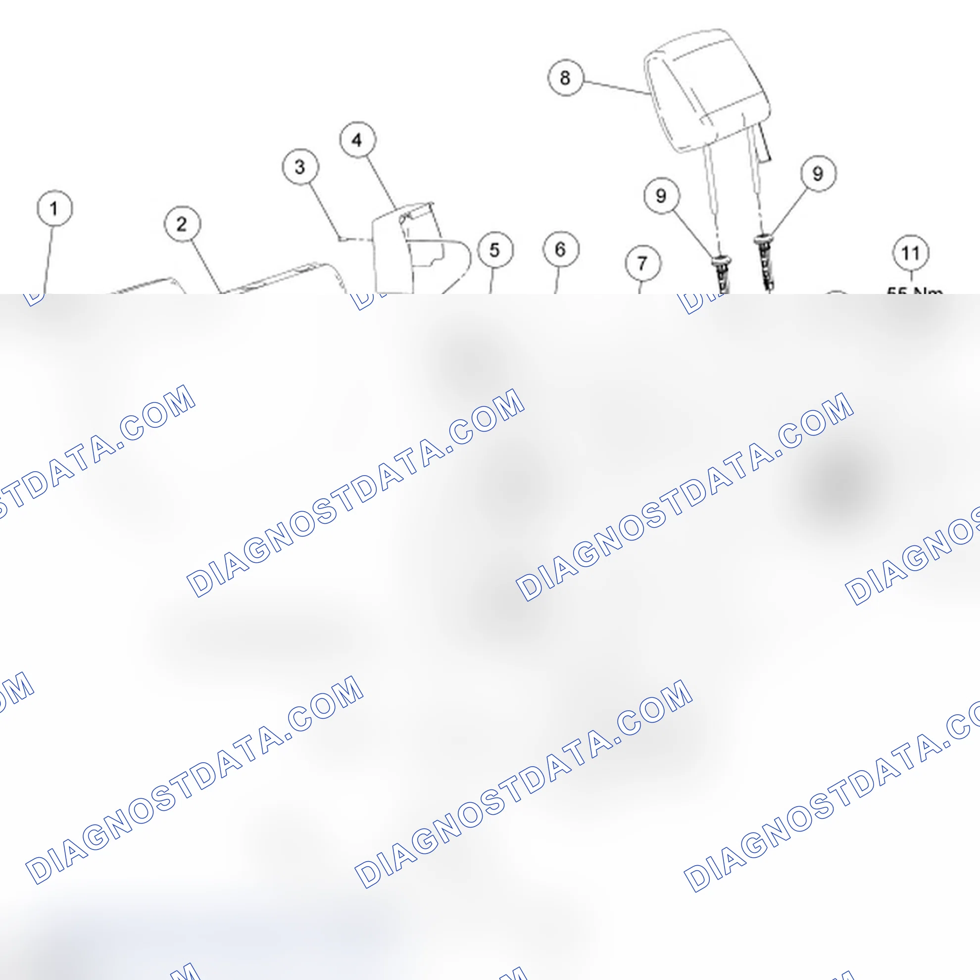 Scheme 130: Seat - Exploded View, Second Row