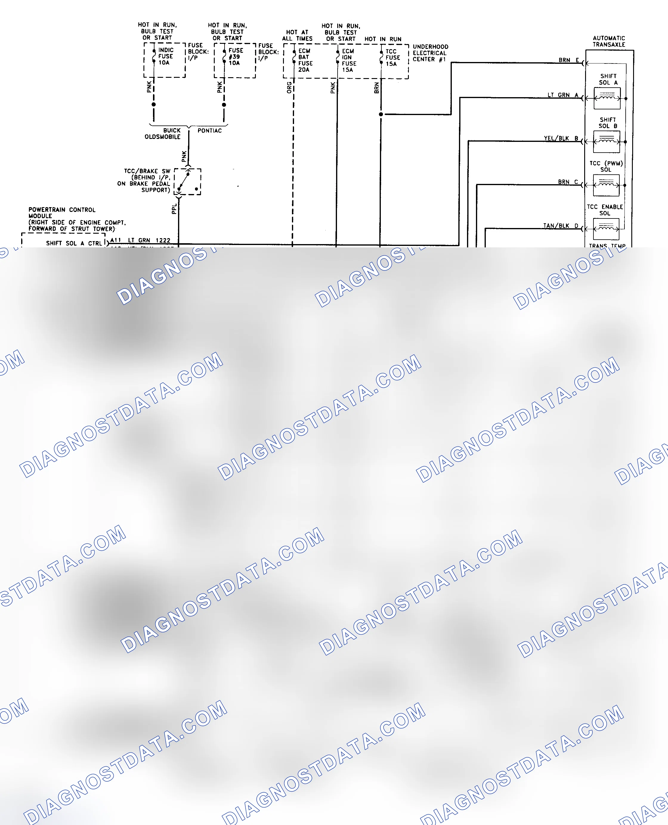 Scheme 200: 4T60-E Wiring Diagram (Cutlass Supreme, Grand Prix & Regal - VIN M)