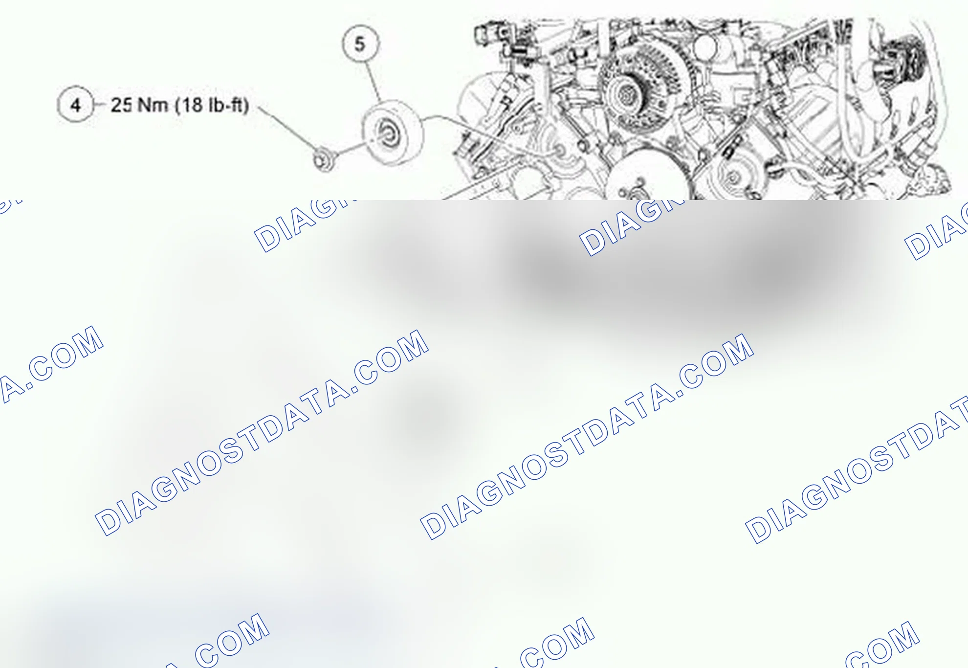 Scheme 11: Front End Accessory Drive (FEAD) - Exploded View, 4.6L, 5.4L and 6.8L
