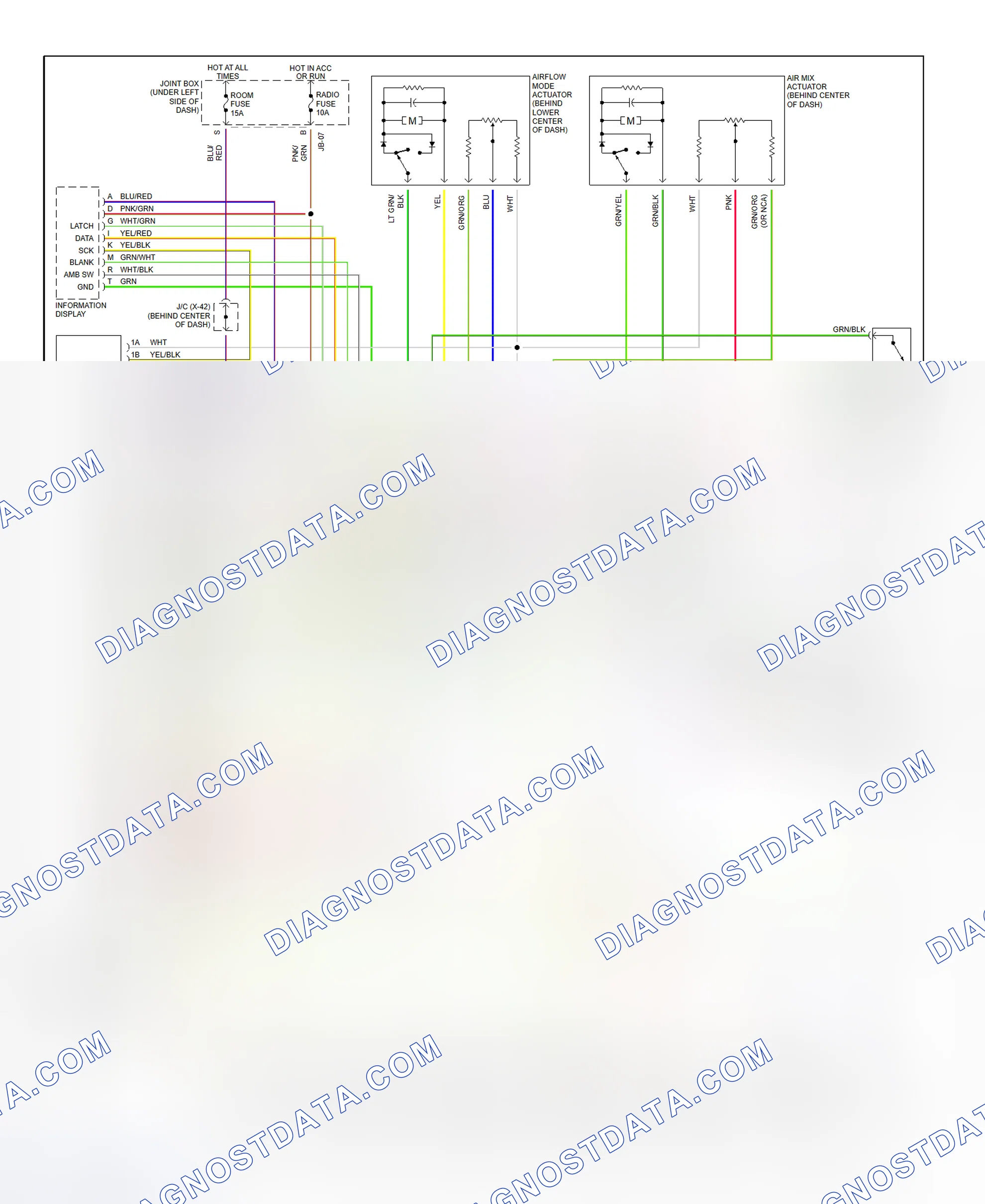 Scheme 5: Automatic A/C-Heater System Wiring Diagram (2000 Millenia With 2.3L Engine - 1 Of 2)