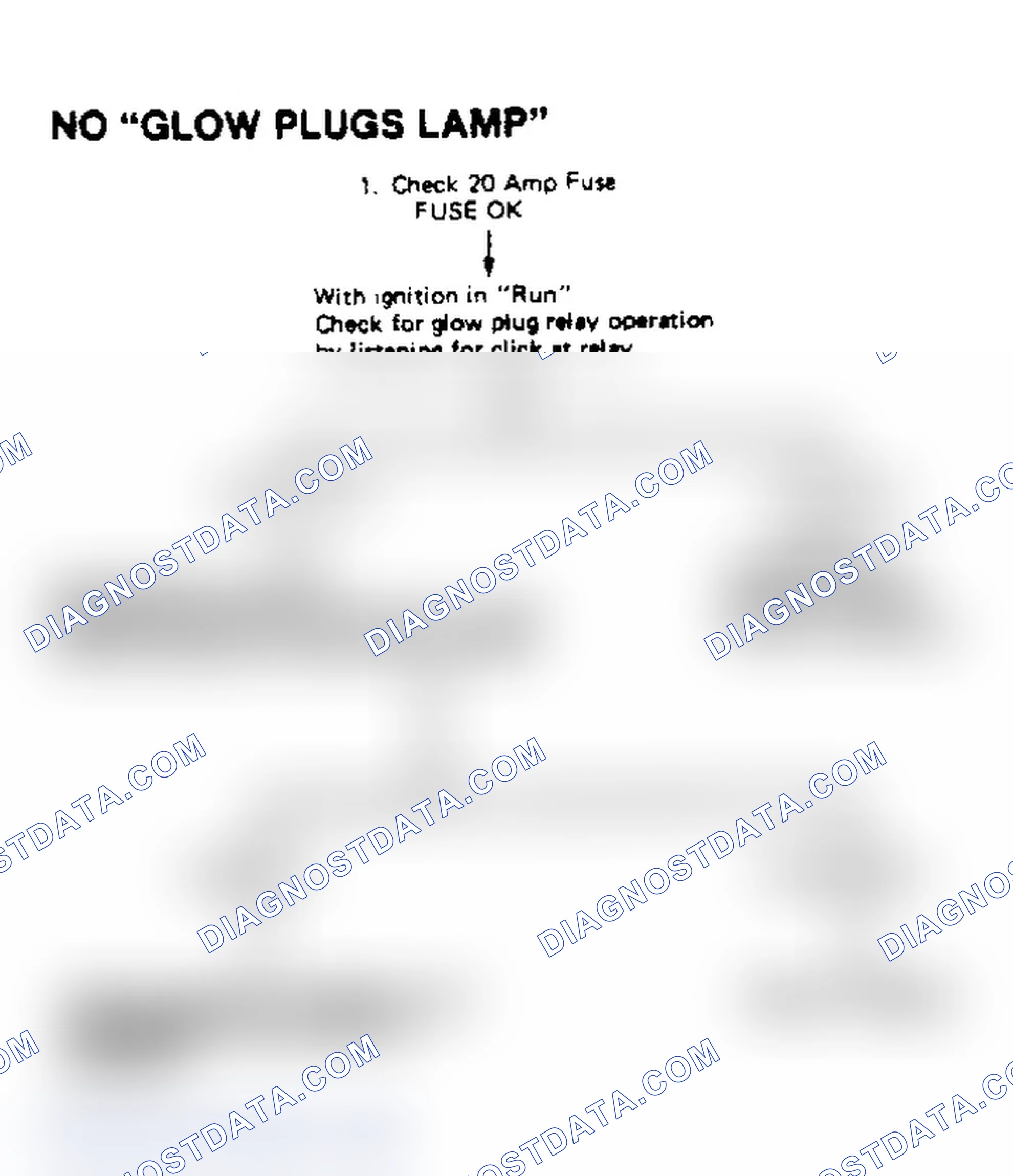 Scheme 29: No "Glow Plugs Lamp"