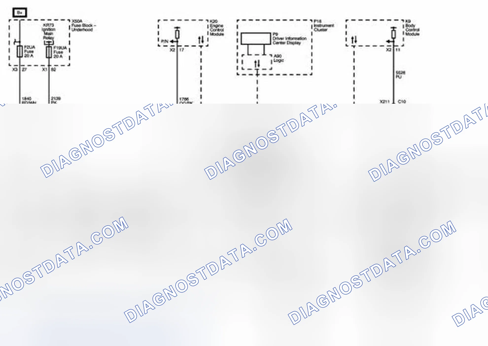 Scheme 97: Power, Ground, Data Communication, Malfunction Indicator, and Tap Up/Tap Down
