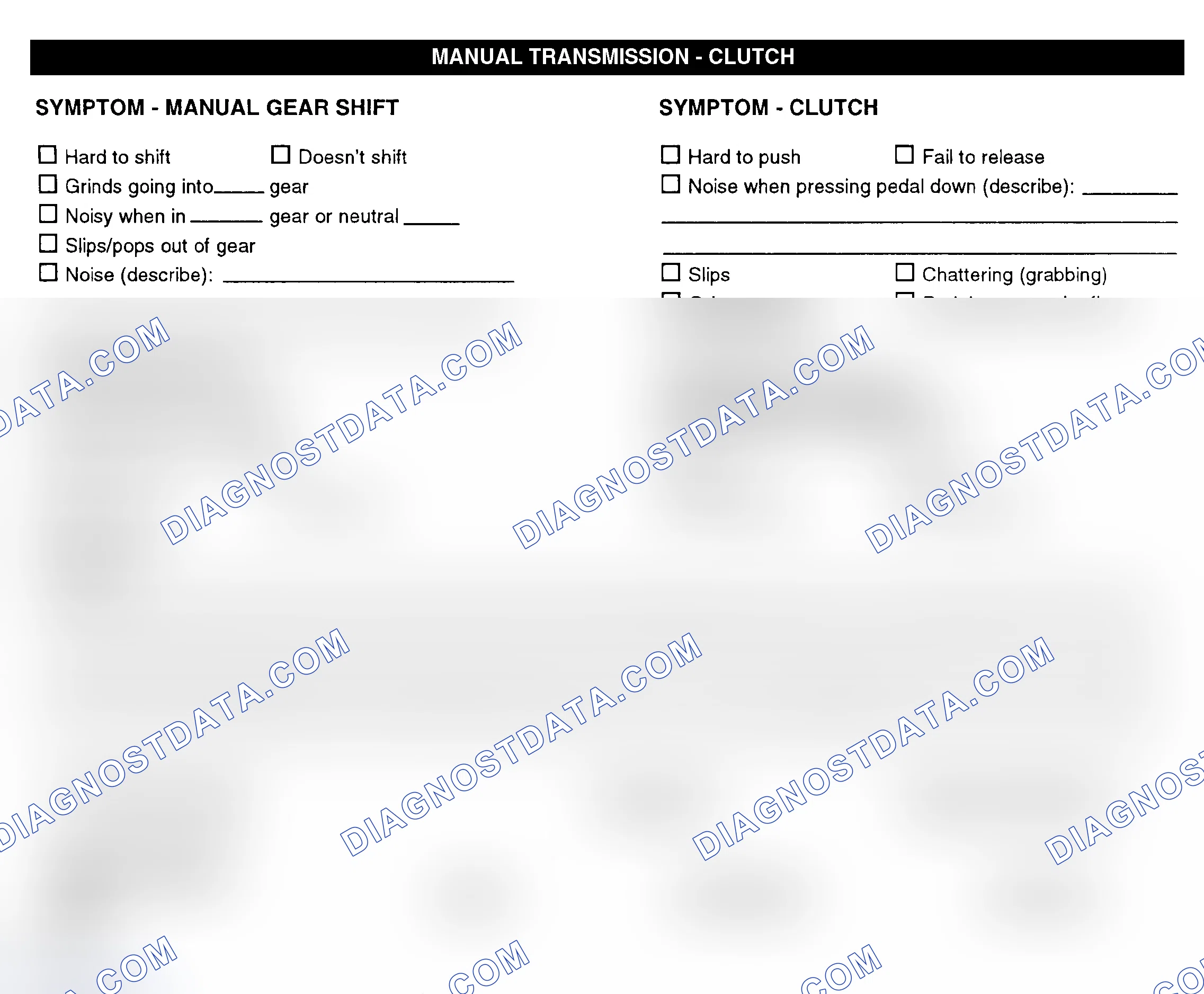Scheme 10: Manual Transmission & Clutch