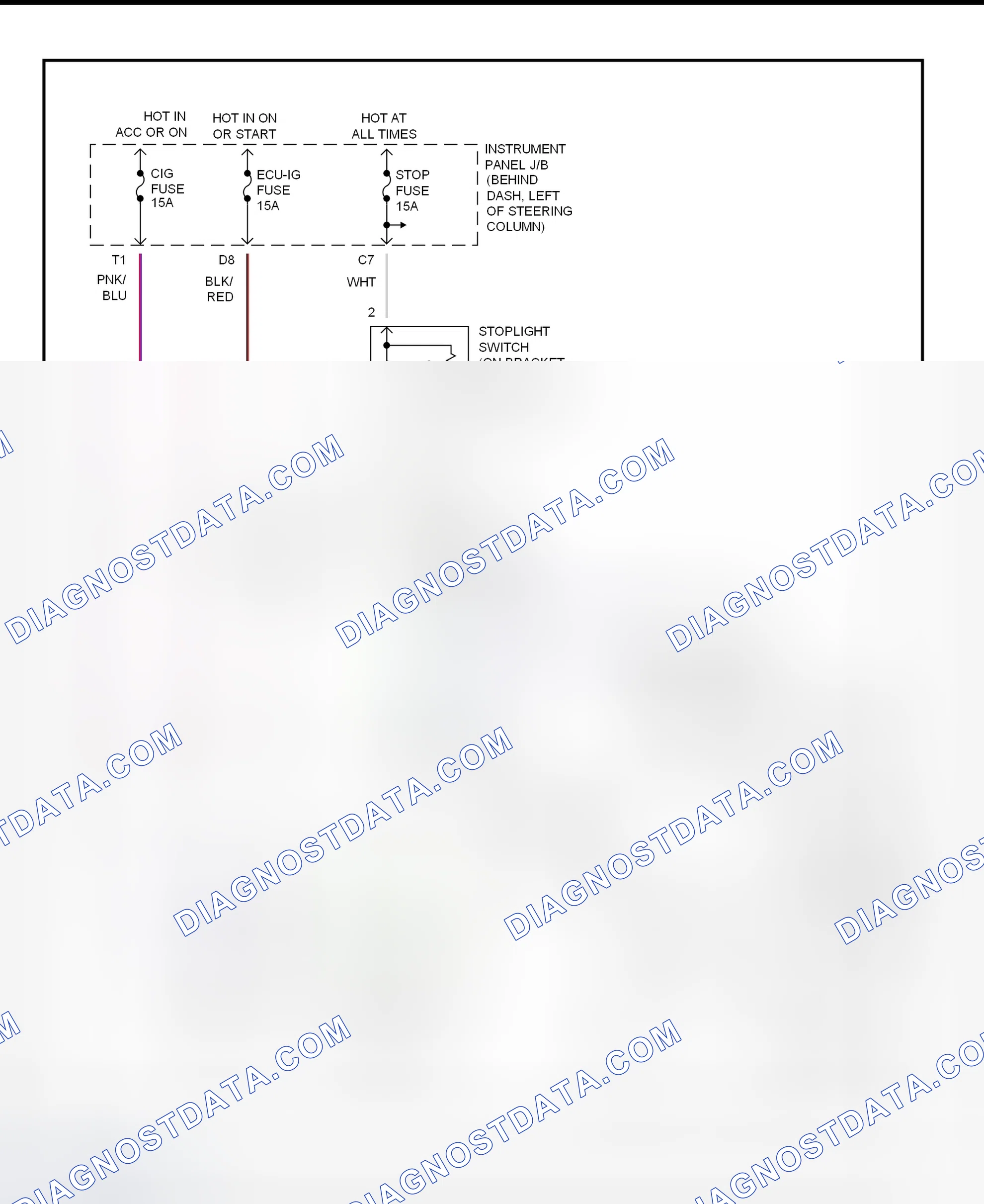 Scheme 225: Shift Interlock System Wiring Diagram (2002 - Toyota Camry Solara)