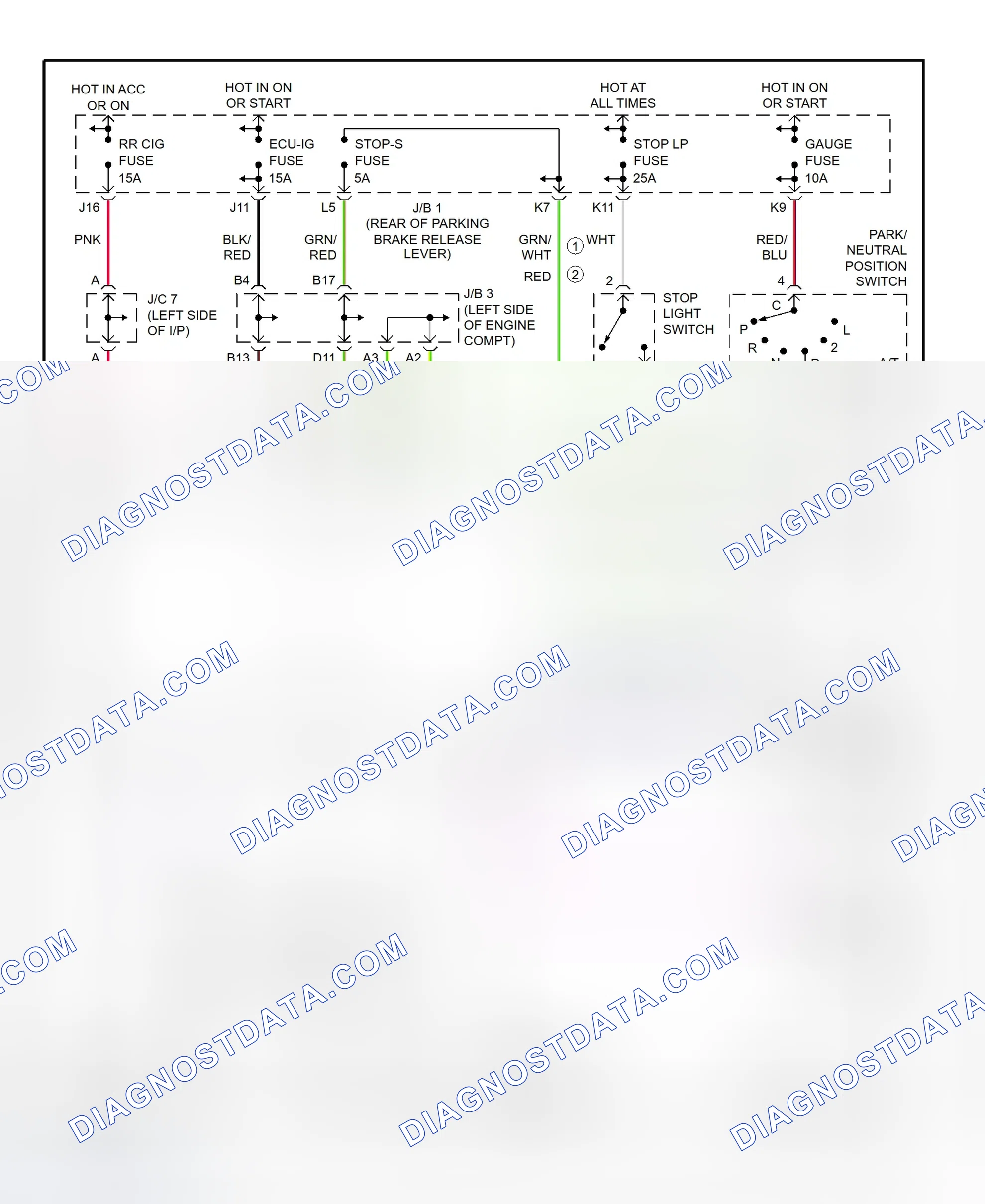 Scheme 7: Shift Interlock System Wiring Diagram (1995-96 LS400)