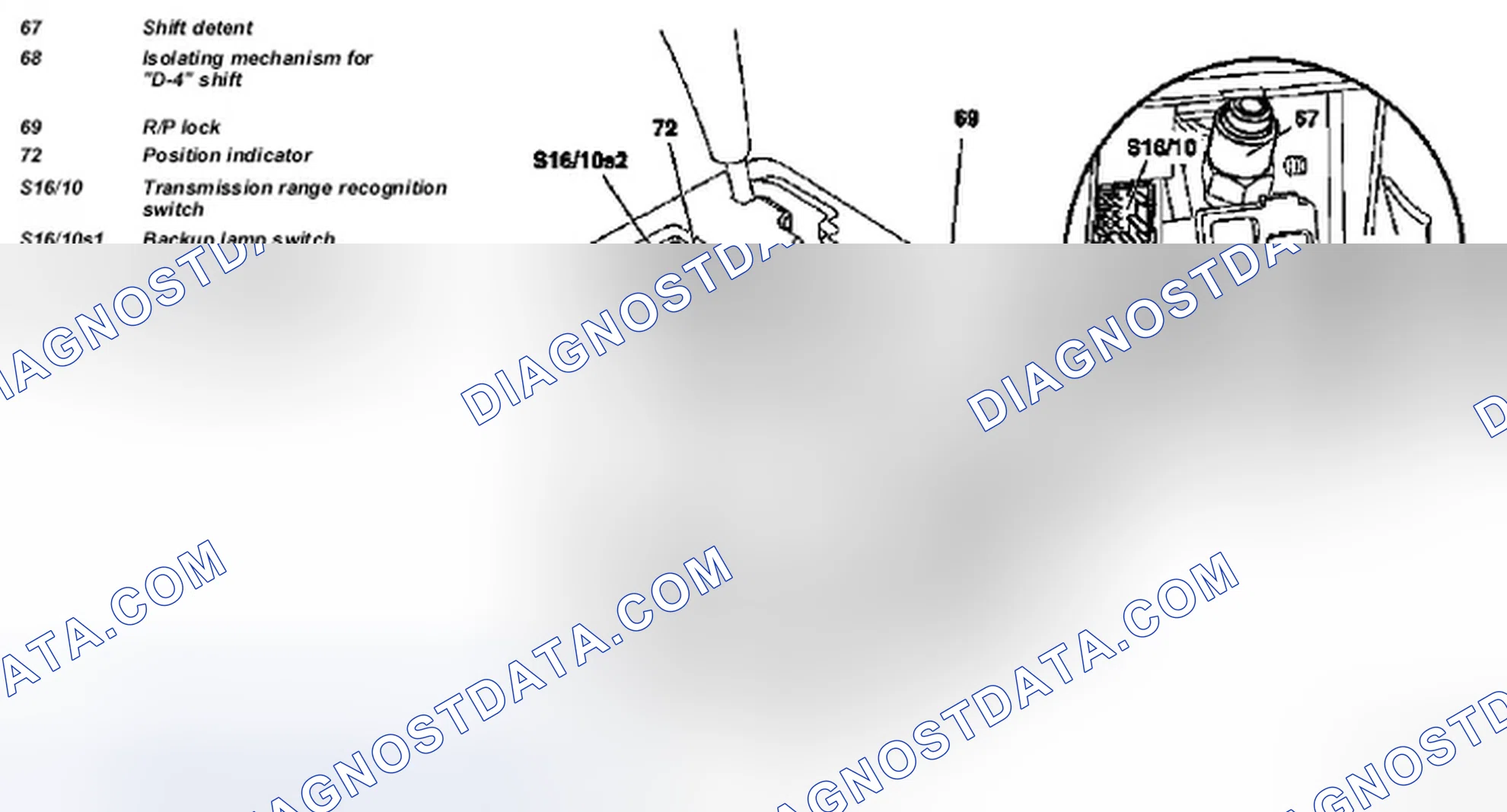 Scheme 280: Automatic transmission (AT), location of components, floor shift - GF27.10-P-0001-04G